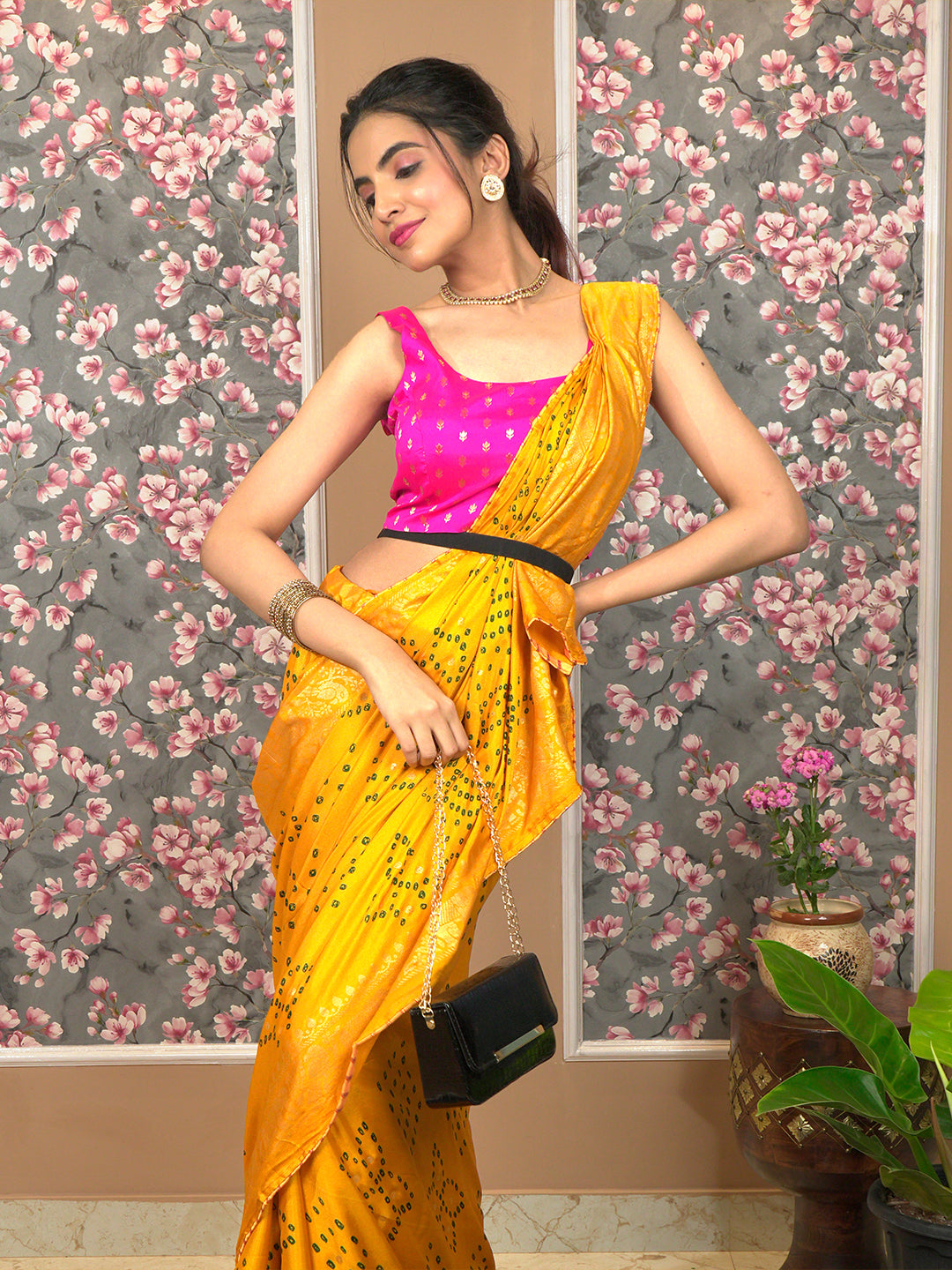Bandhini Viscose Crepe Saree