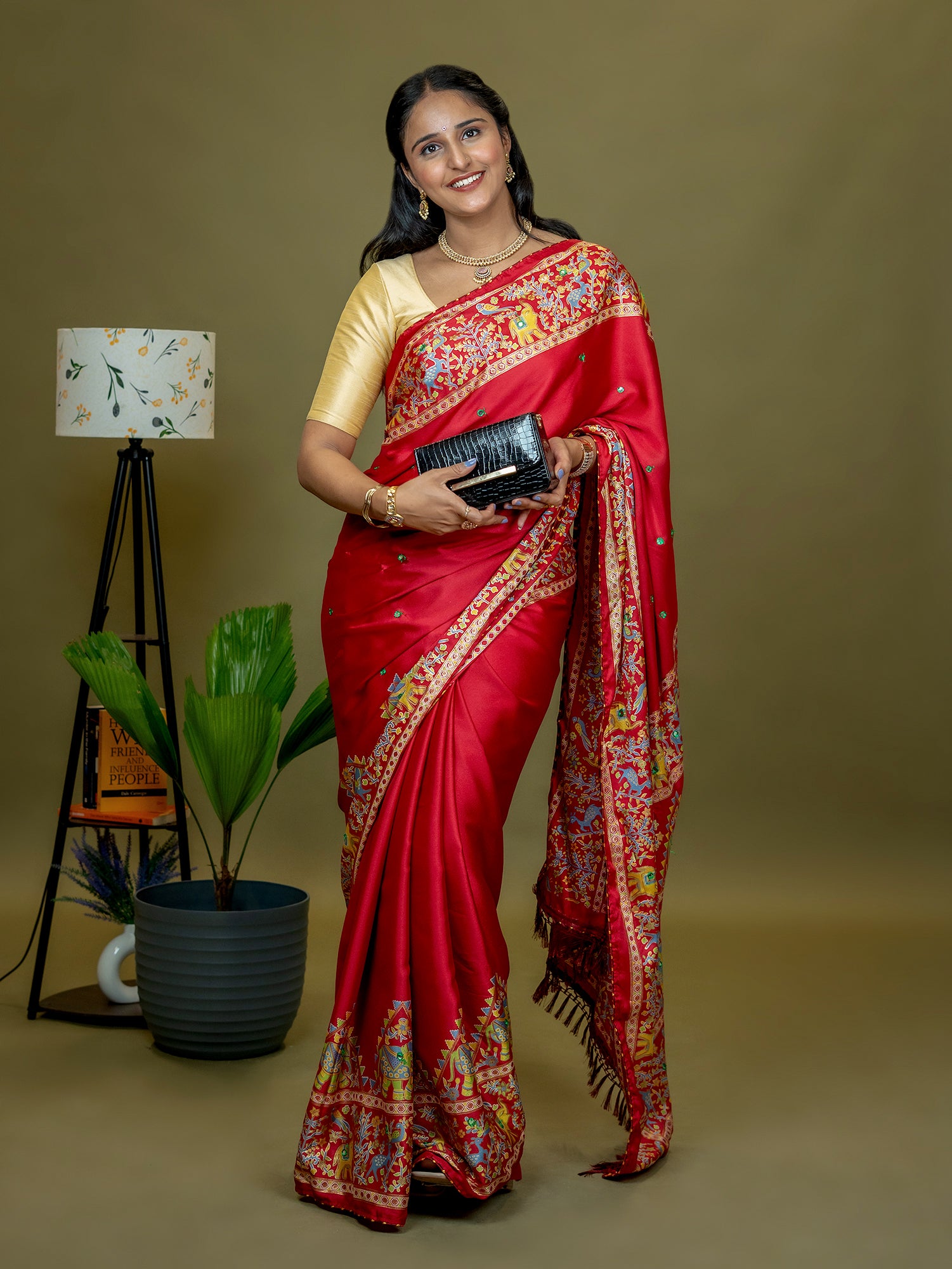 Kutch Print Crepe Saree