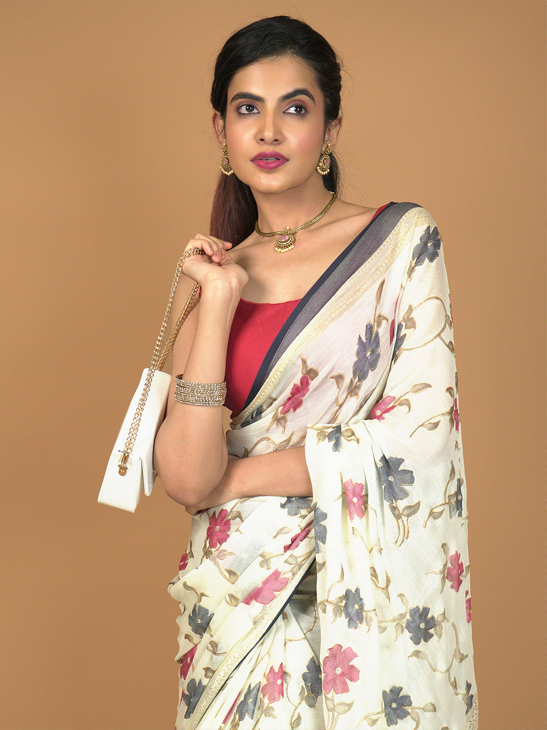 Floral Brasso Saree