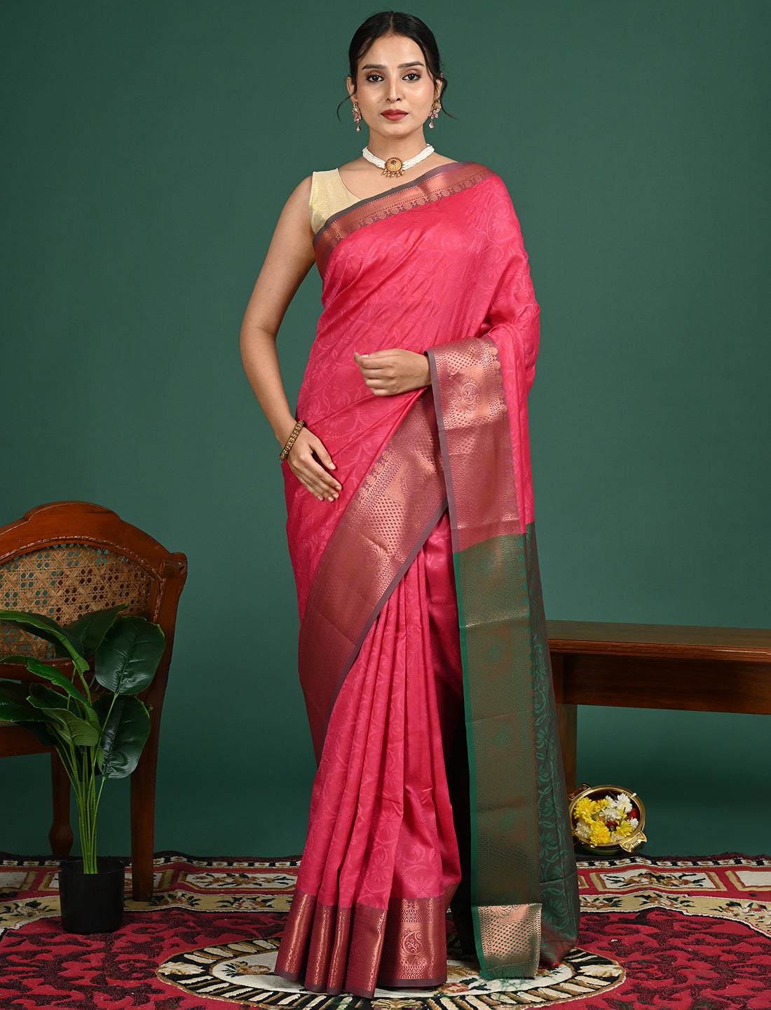 South Art Silk Geometric Saree
