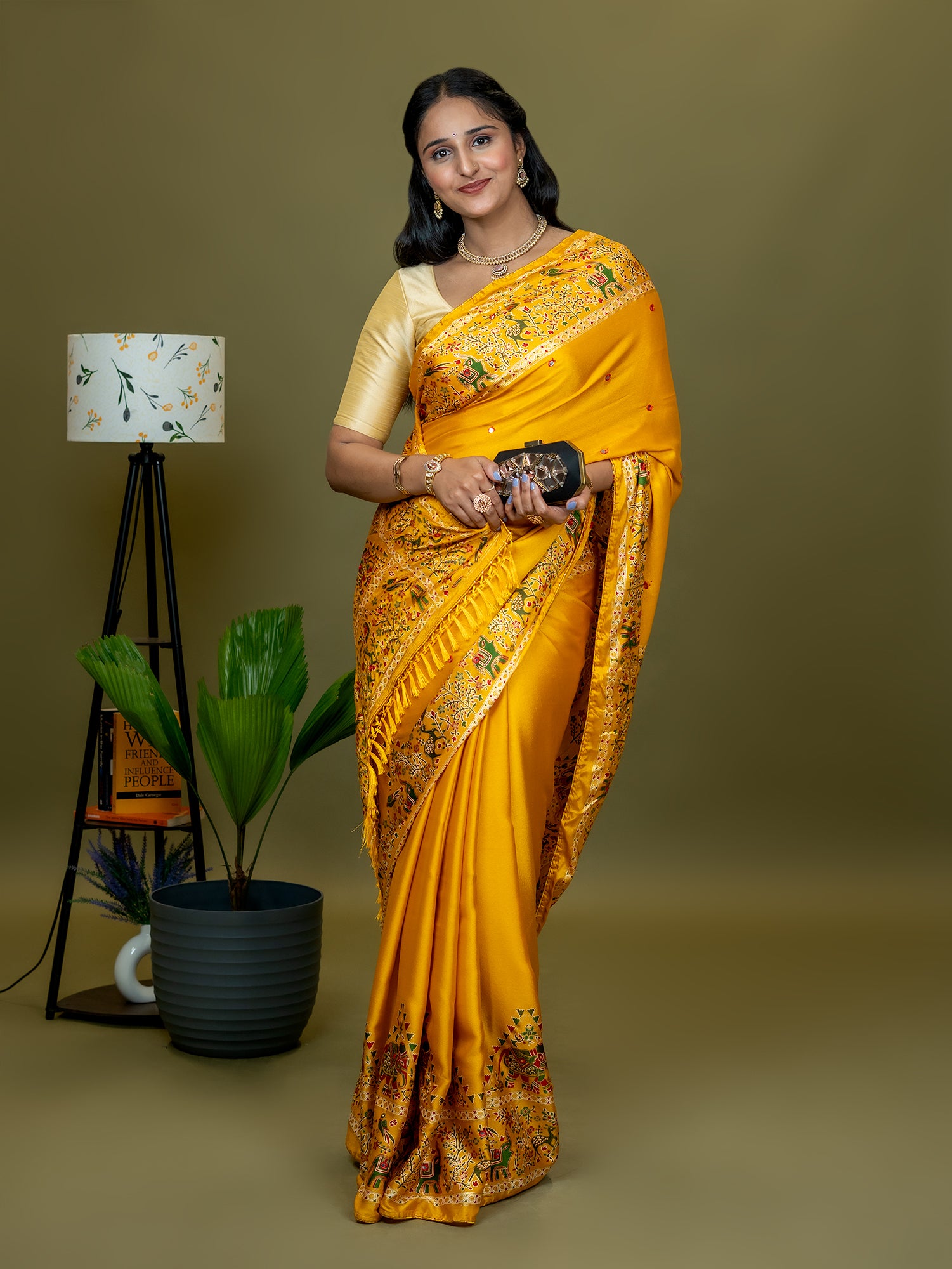 Kutch Print Crepe Saree
