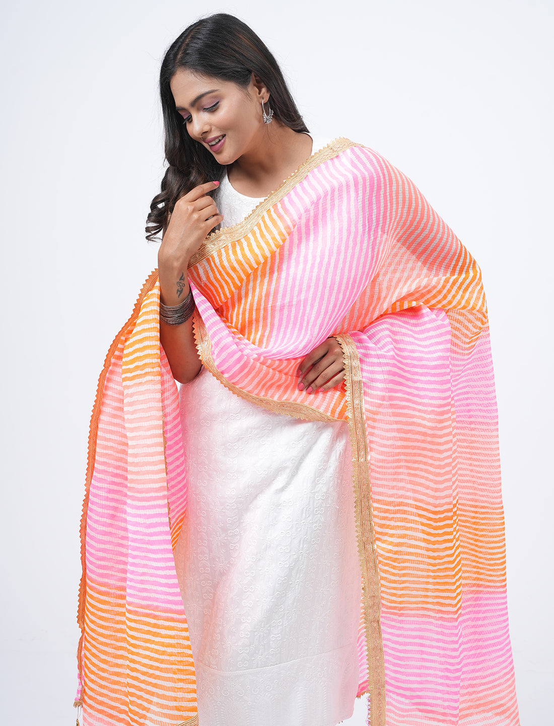 Kota Semi Cotton Colorblock Dupatta