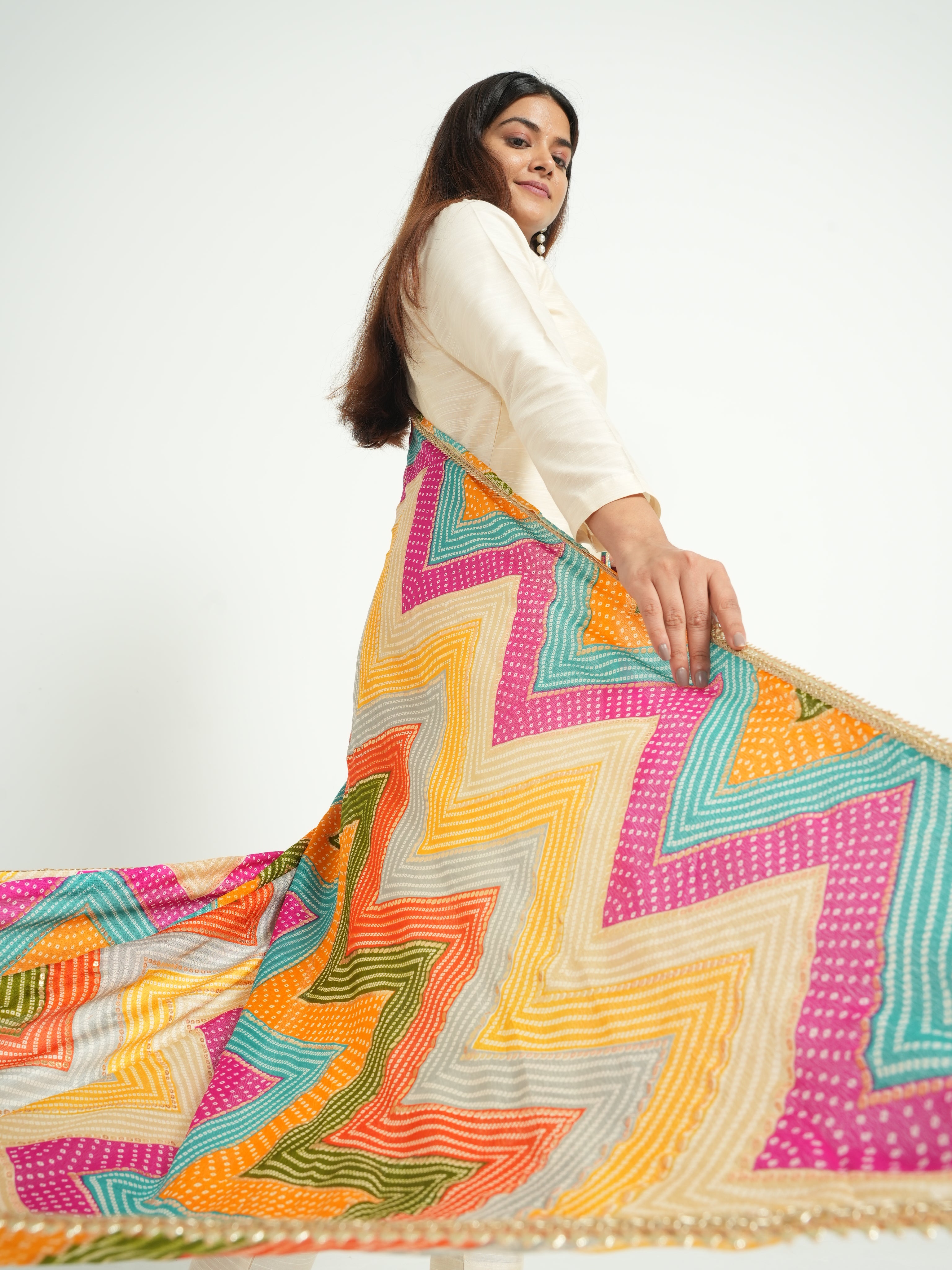 Art Silk Bandhini Dupatta