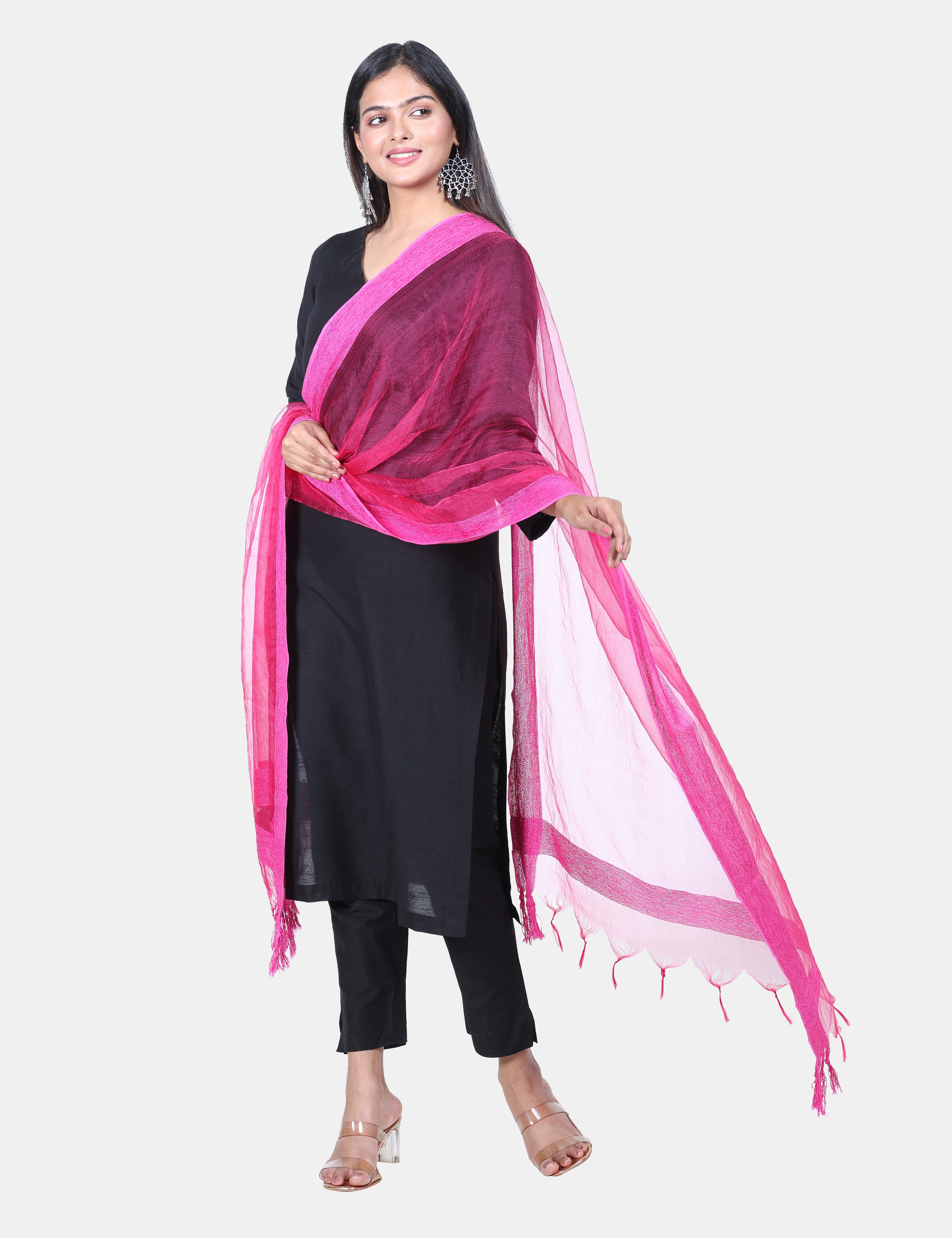 Solid Bhagalpuri Silk Dupatta