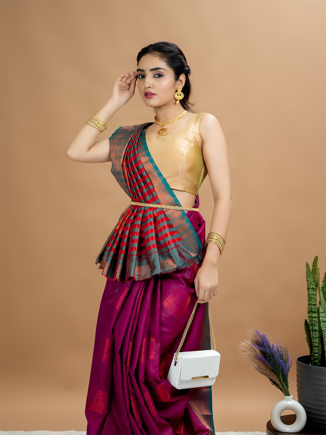 South Silk Brocade Saree