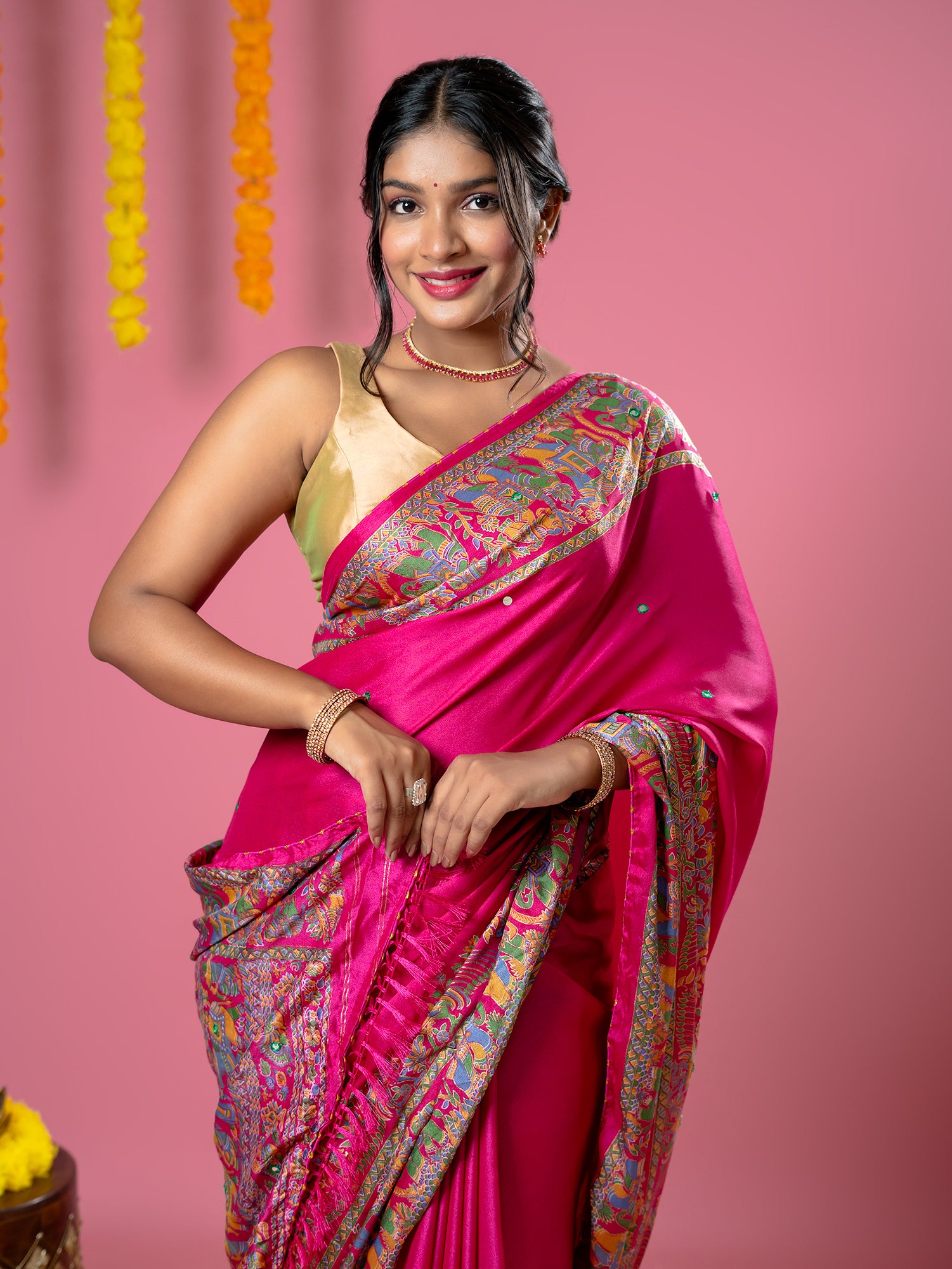 Kutch Print Crepe Saree