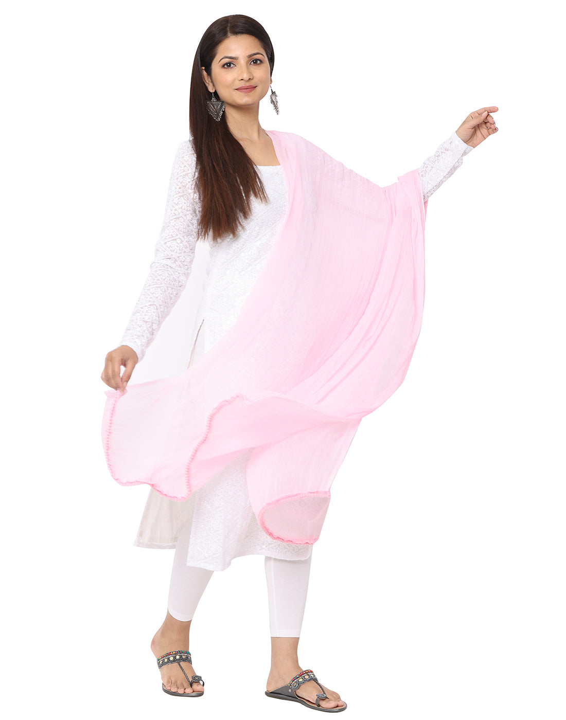 Solid Chiffon Dupatta