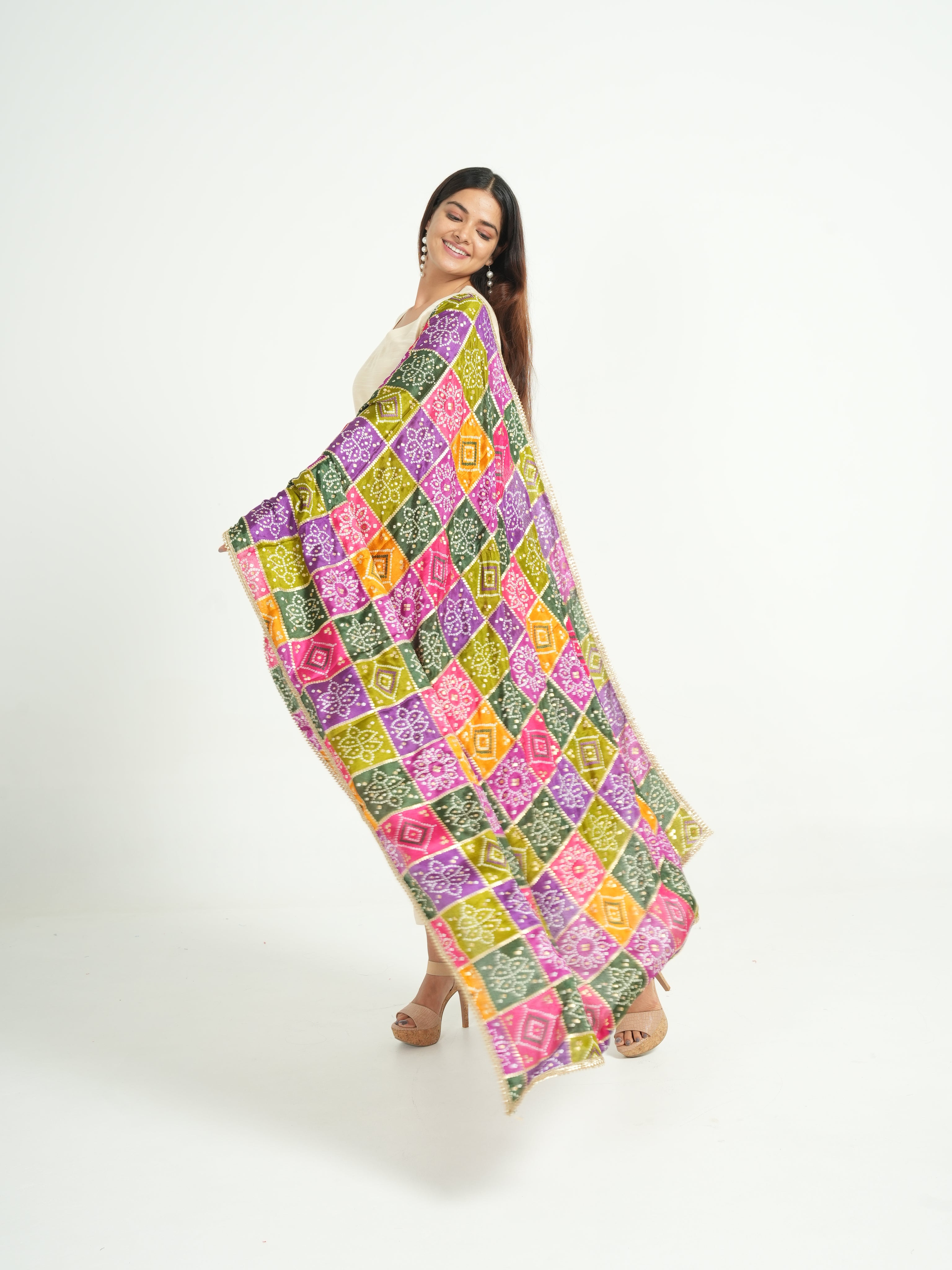 Art Silk Bandhini Dupatta