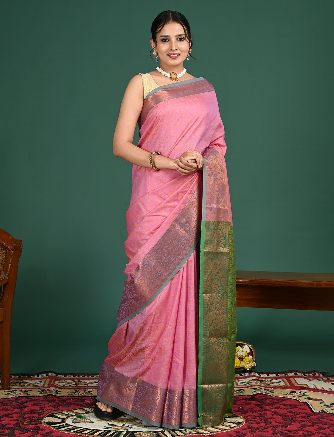 South Art Silk Geometric Saree