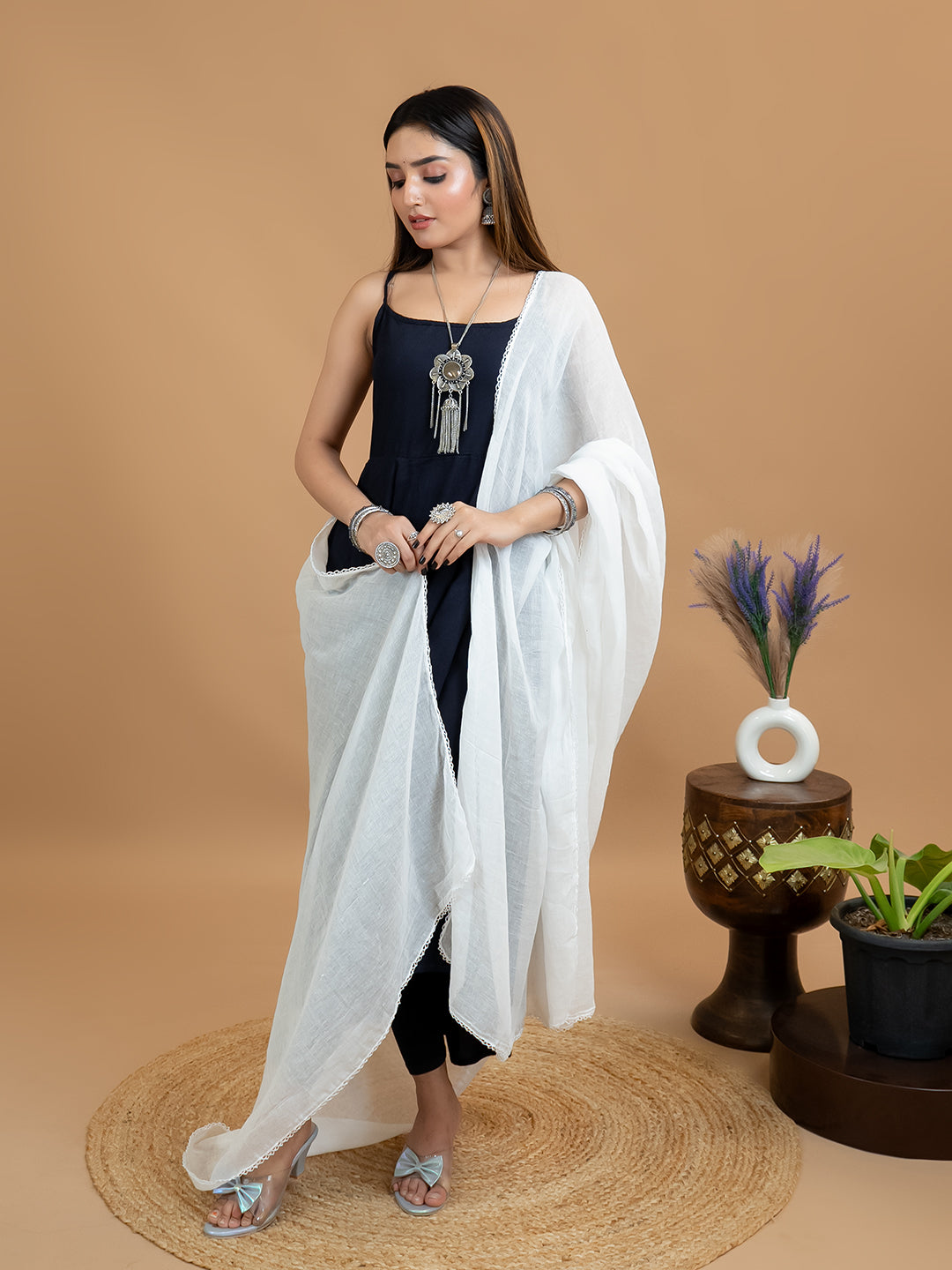 Solid Cotton Dupatta