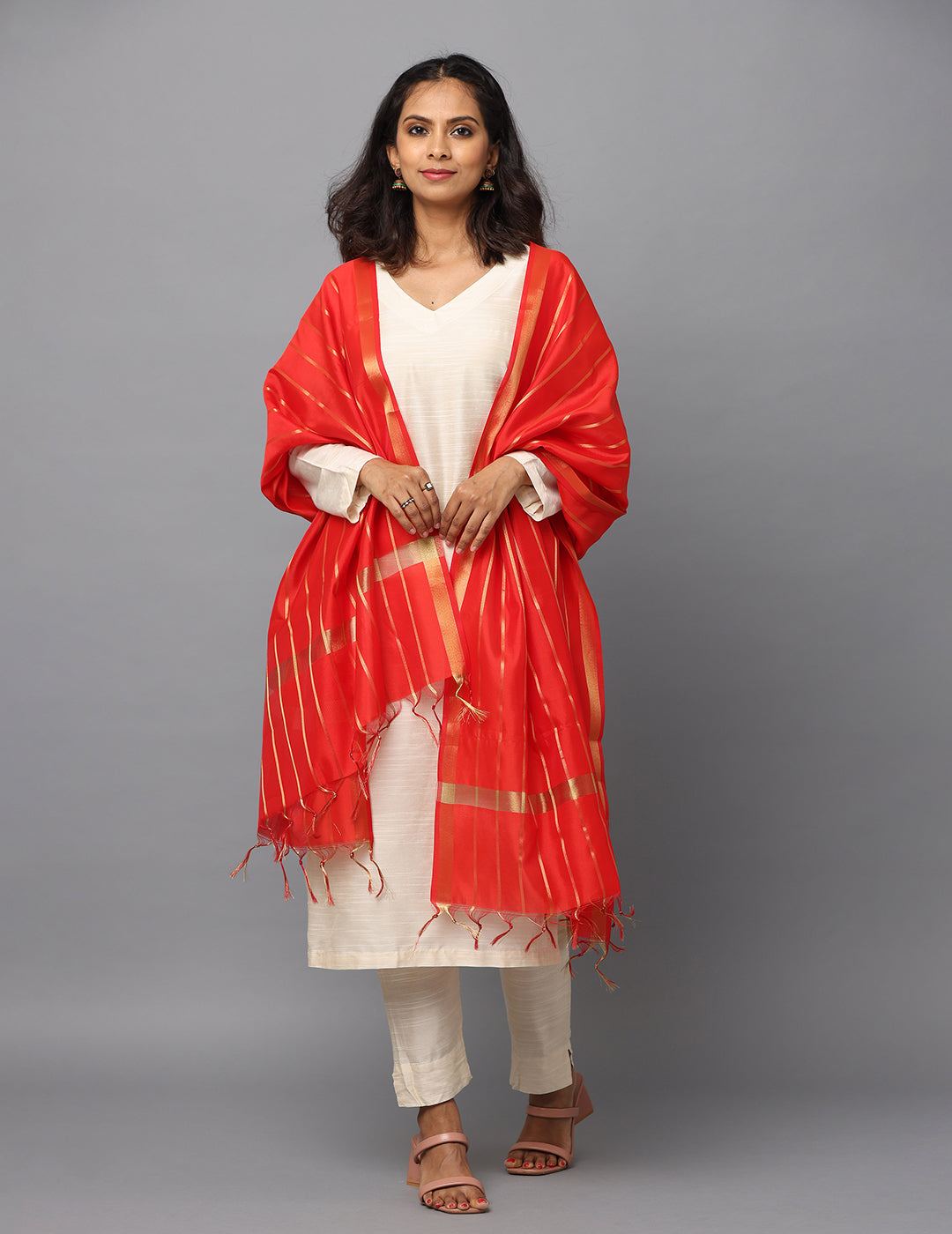 Banarasi Silk Stripe Dupatta