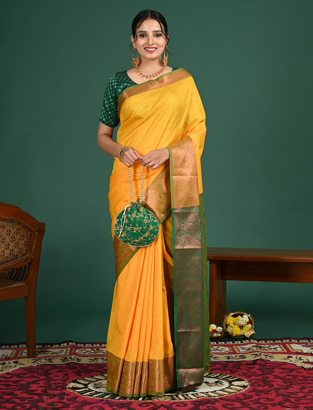 South Art Silk Geometric Saree