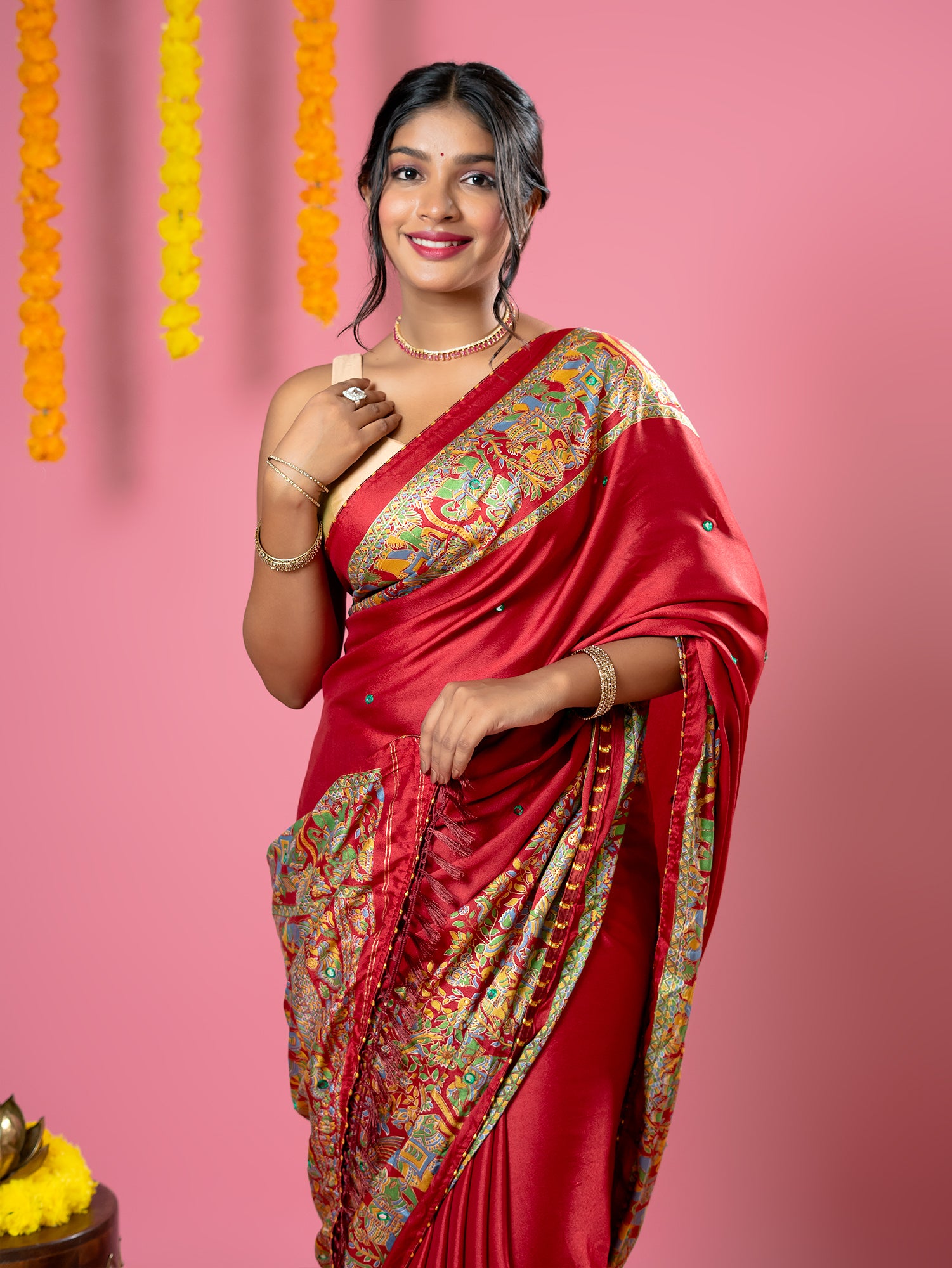 Kutch Print Crepe Saree