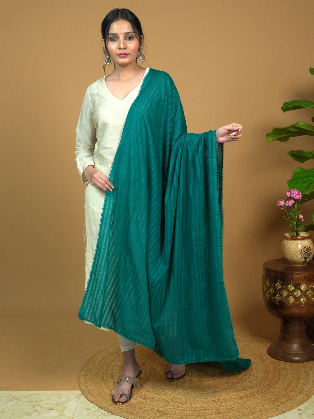 Stripe Cotton Dupatta