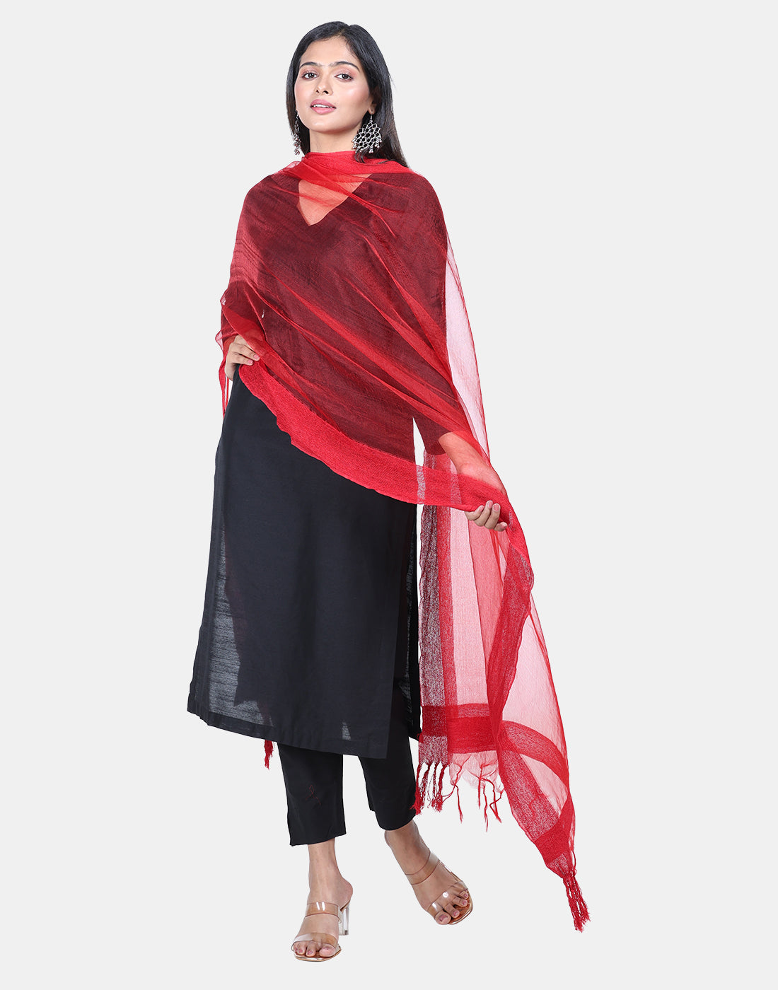 Solid Bhagalpuri Silk Dupatta