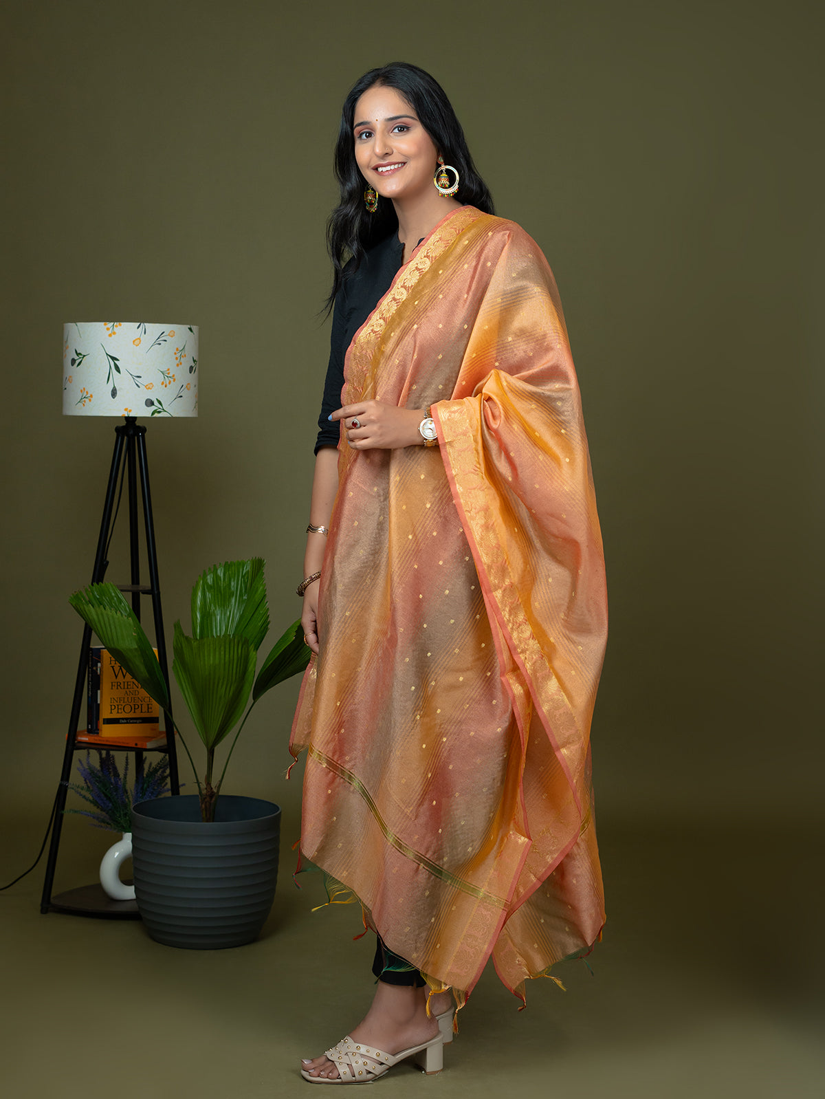 Ethnic Motif Net Dupatta