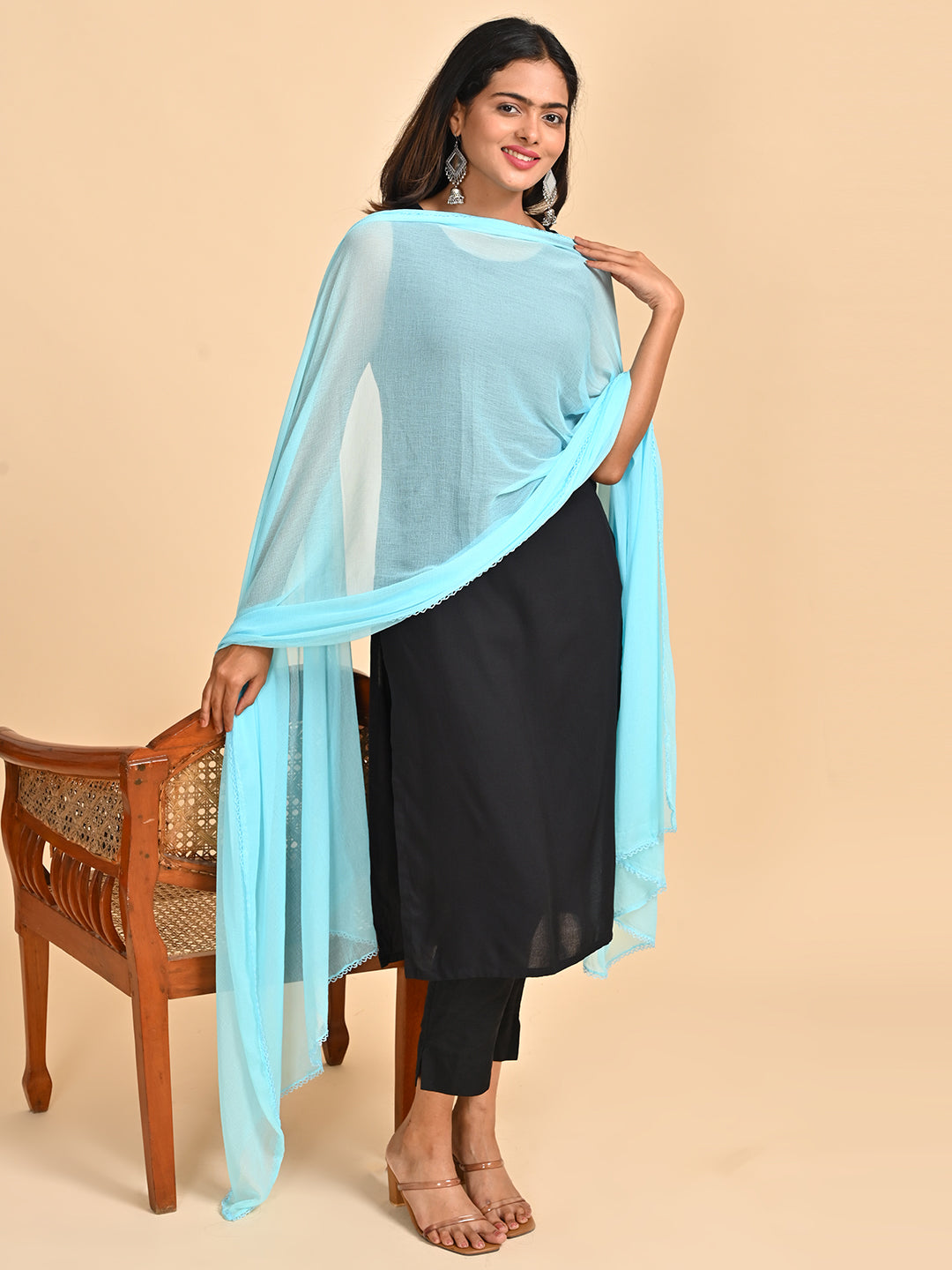 Solid Chiffon Dupatta