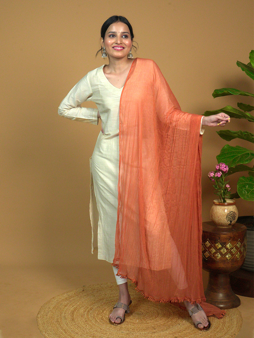 Solid Chiffon Dupatta