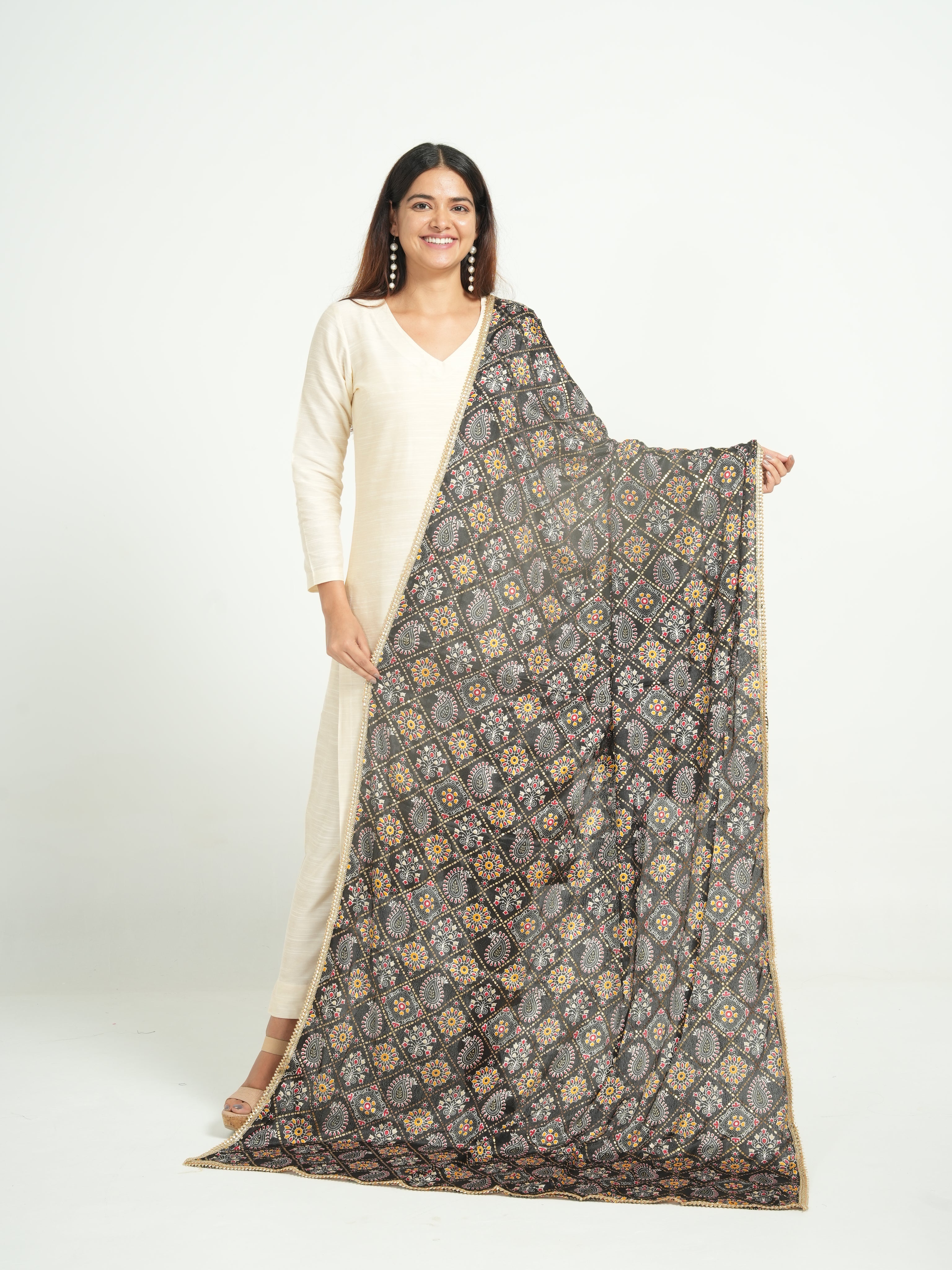 Art Silk Bandhini Dupatta