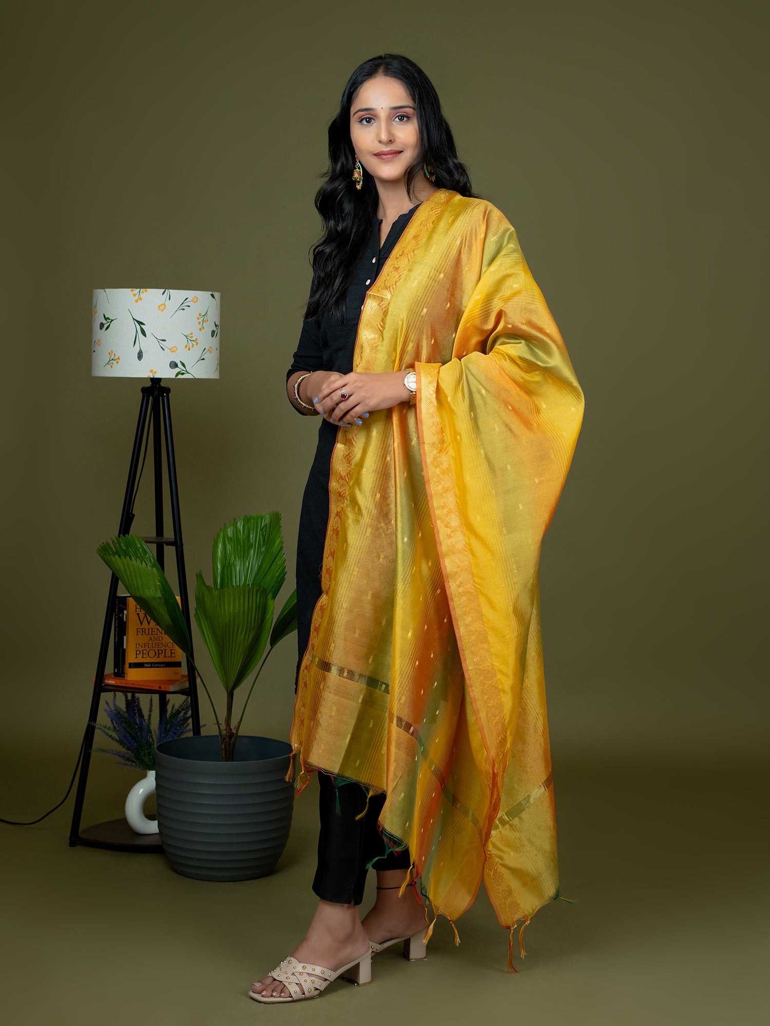 Ethnic Motif Net Dupatta