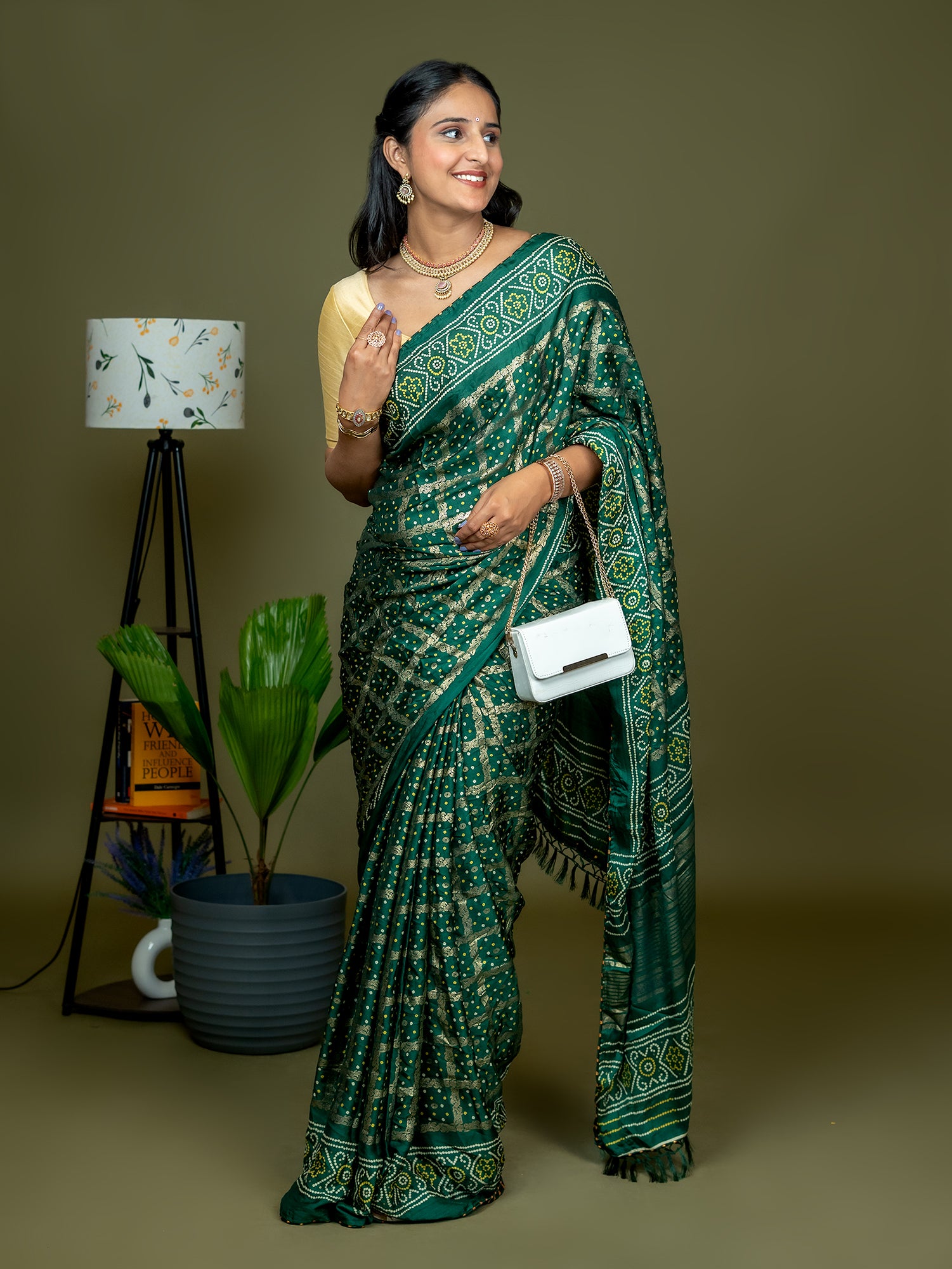 Bandhini Crepe Saree