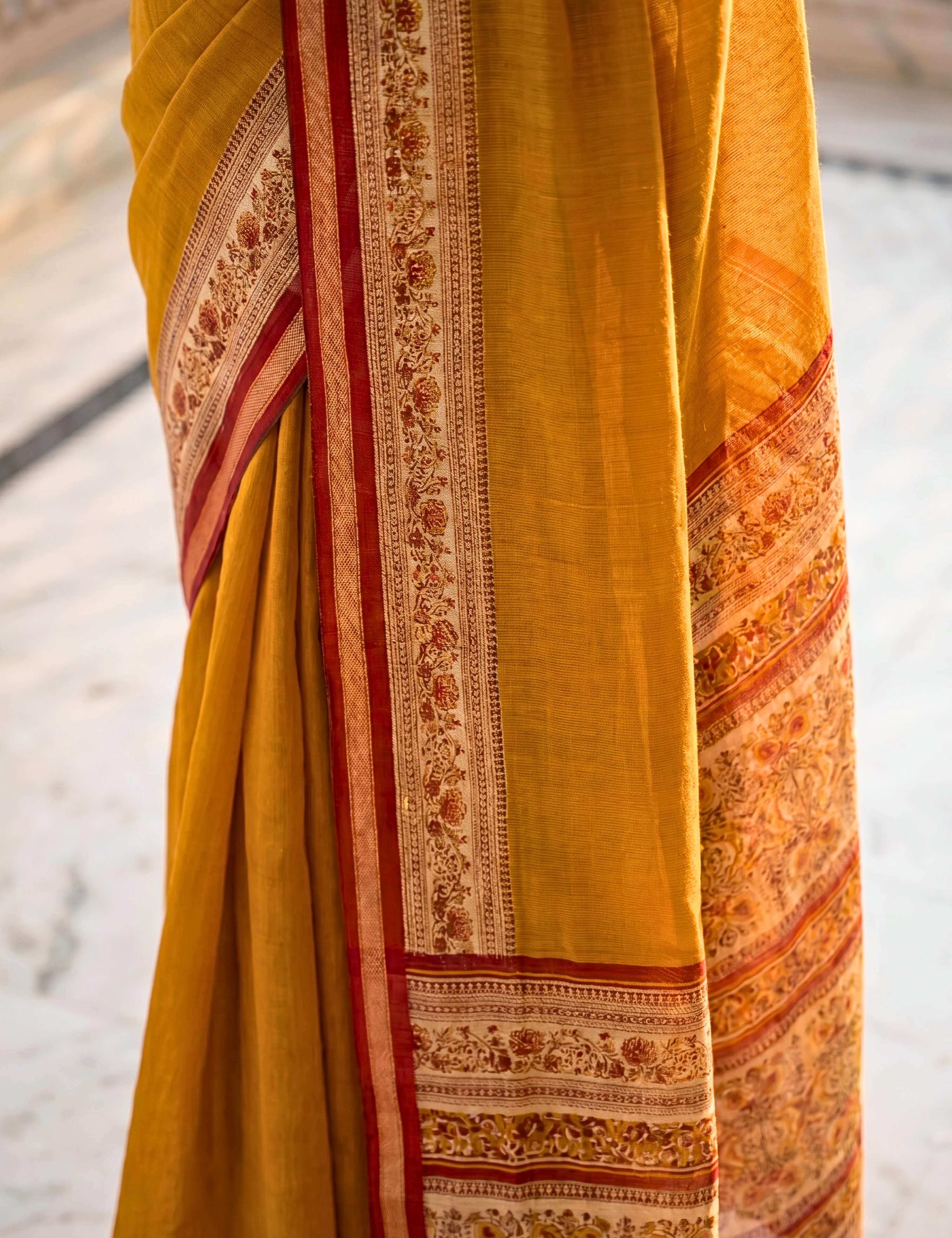 Solid Viscose Cotton Saree
