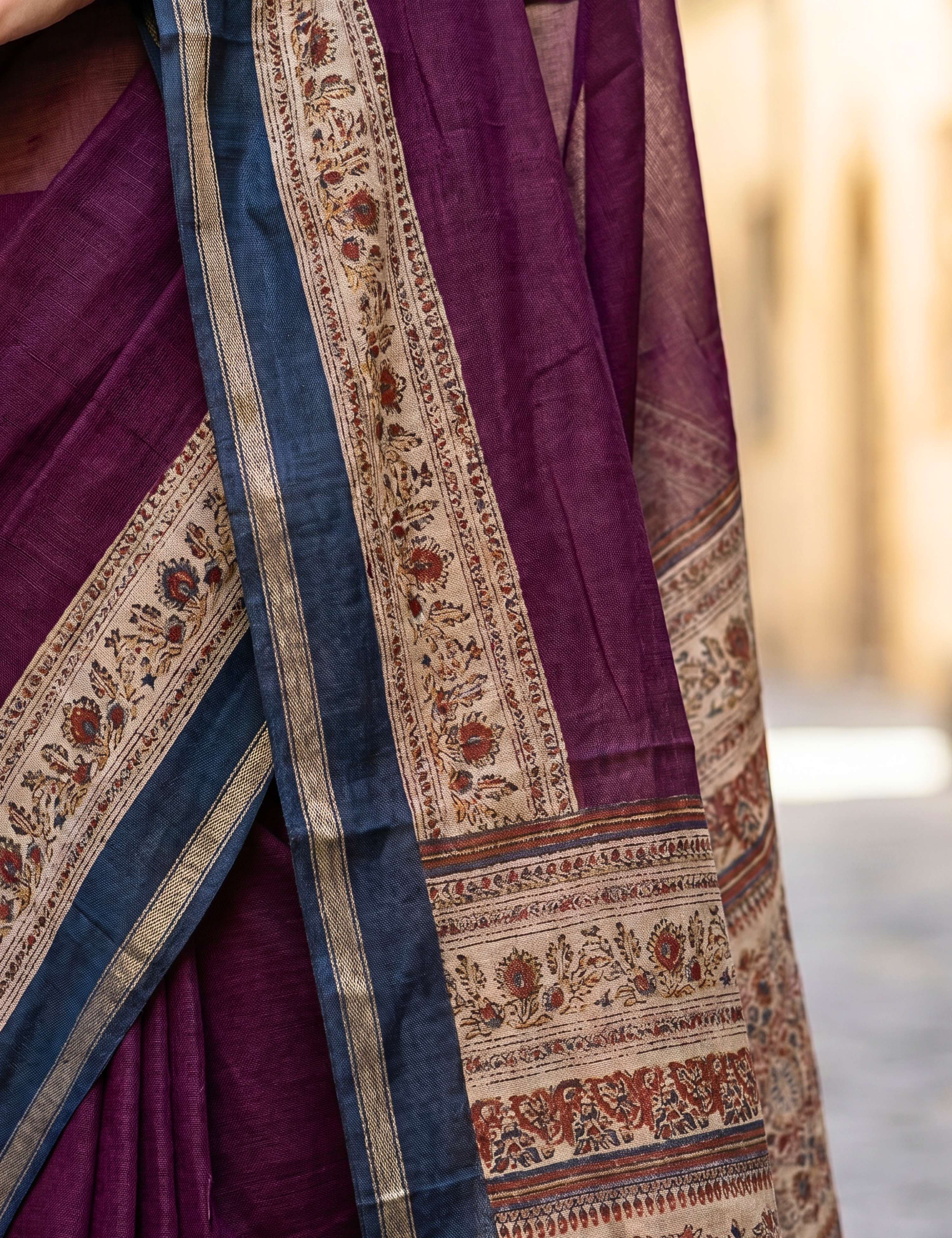 Solid Viscose Cotton Saree