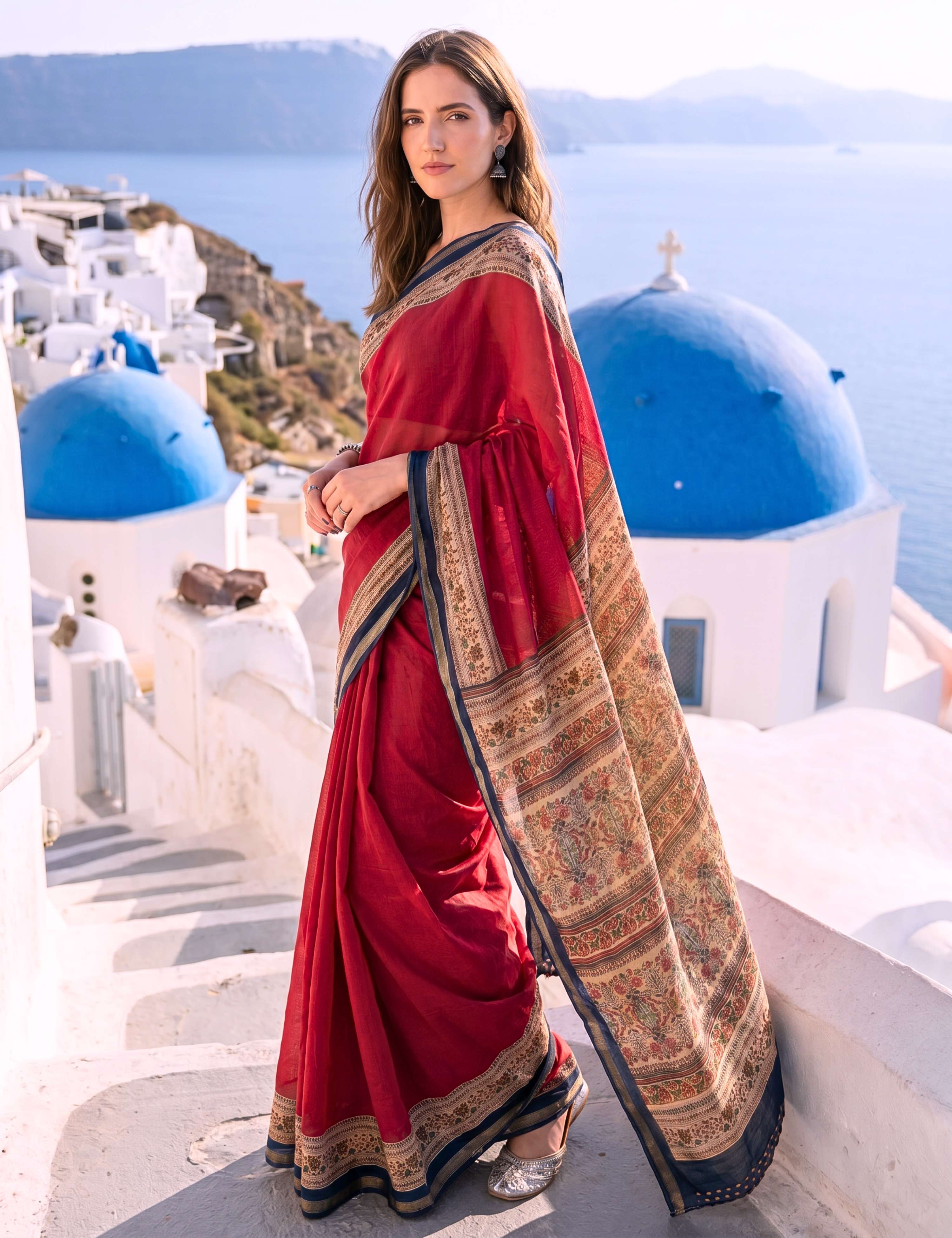 Solid Viscose Cotton Saree