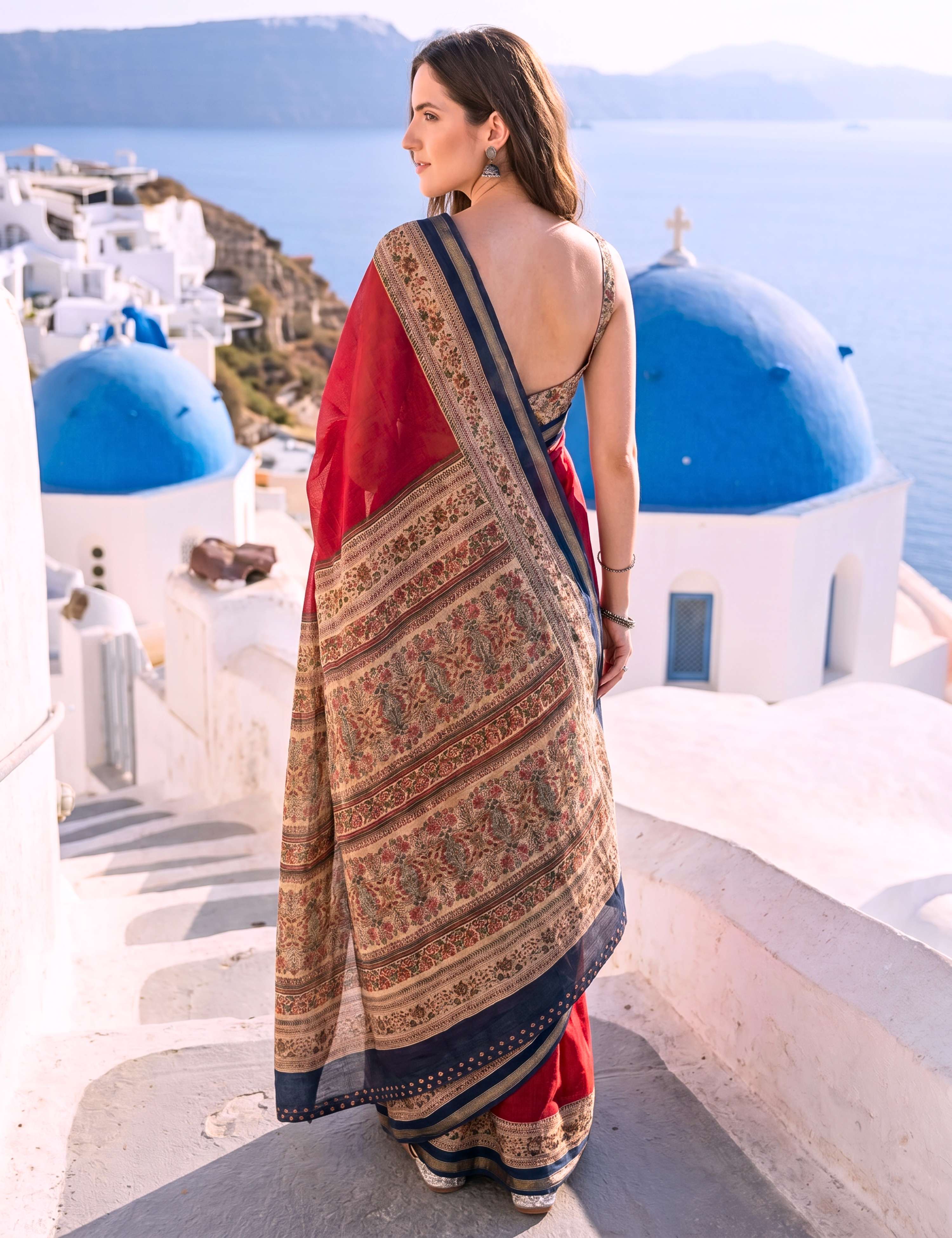 Solid Viscose Cotton Saree