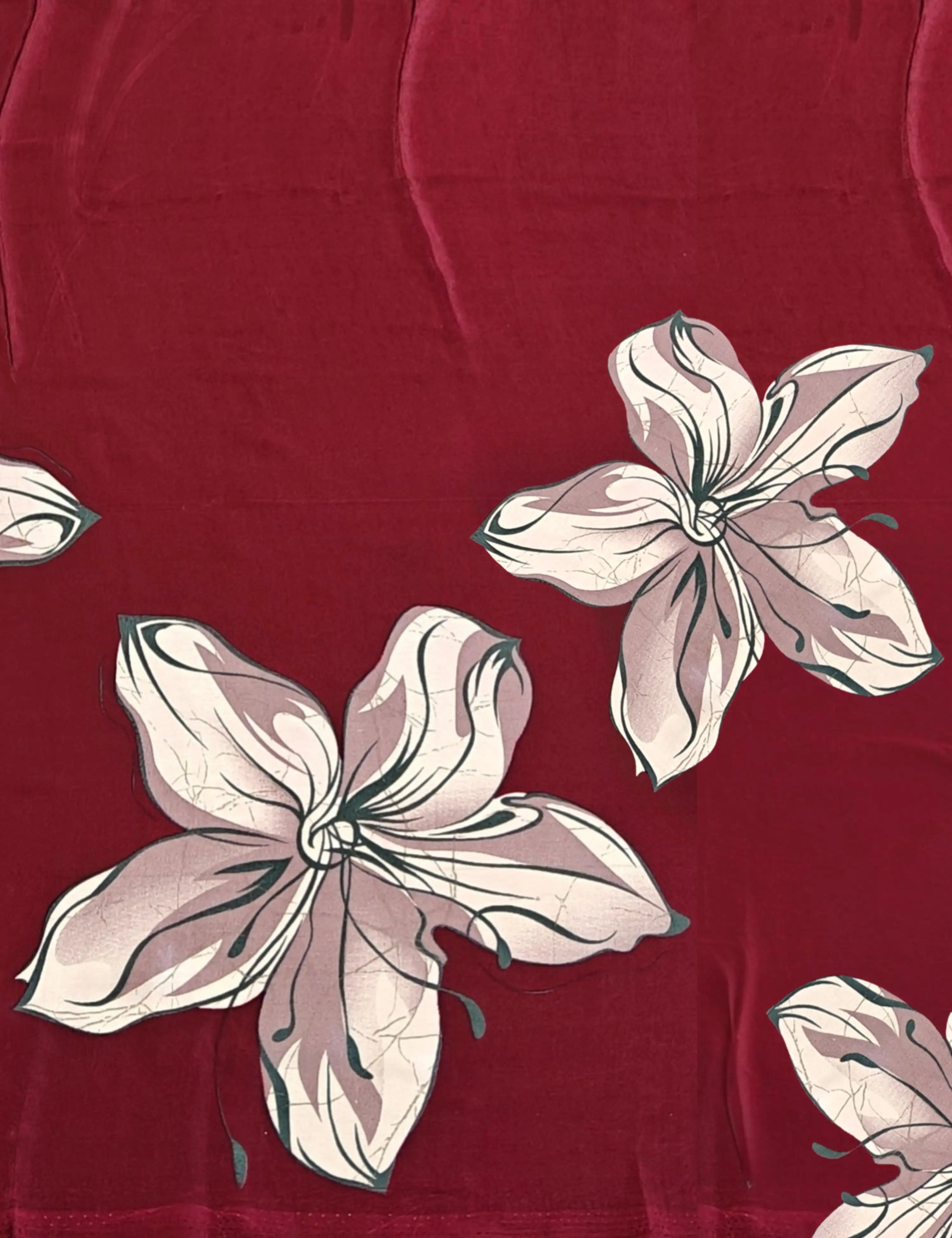 Solid Crepe Silk Saree