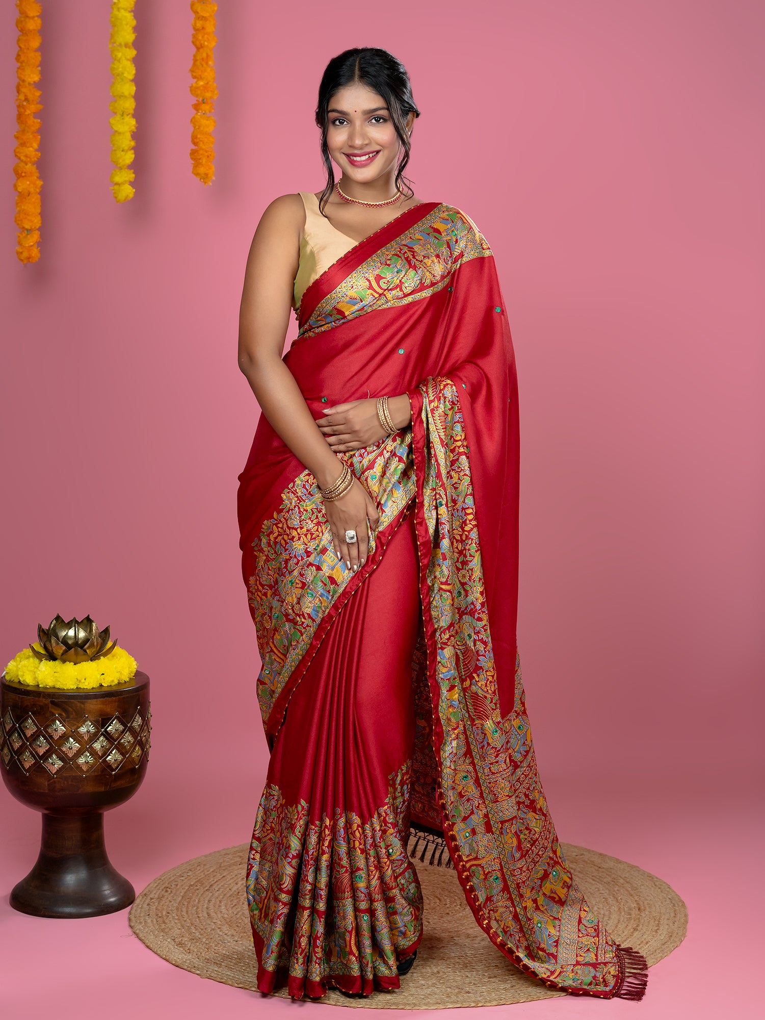 Kutch Print Crepe Saree