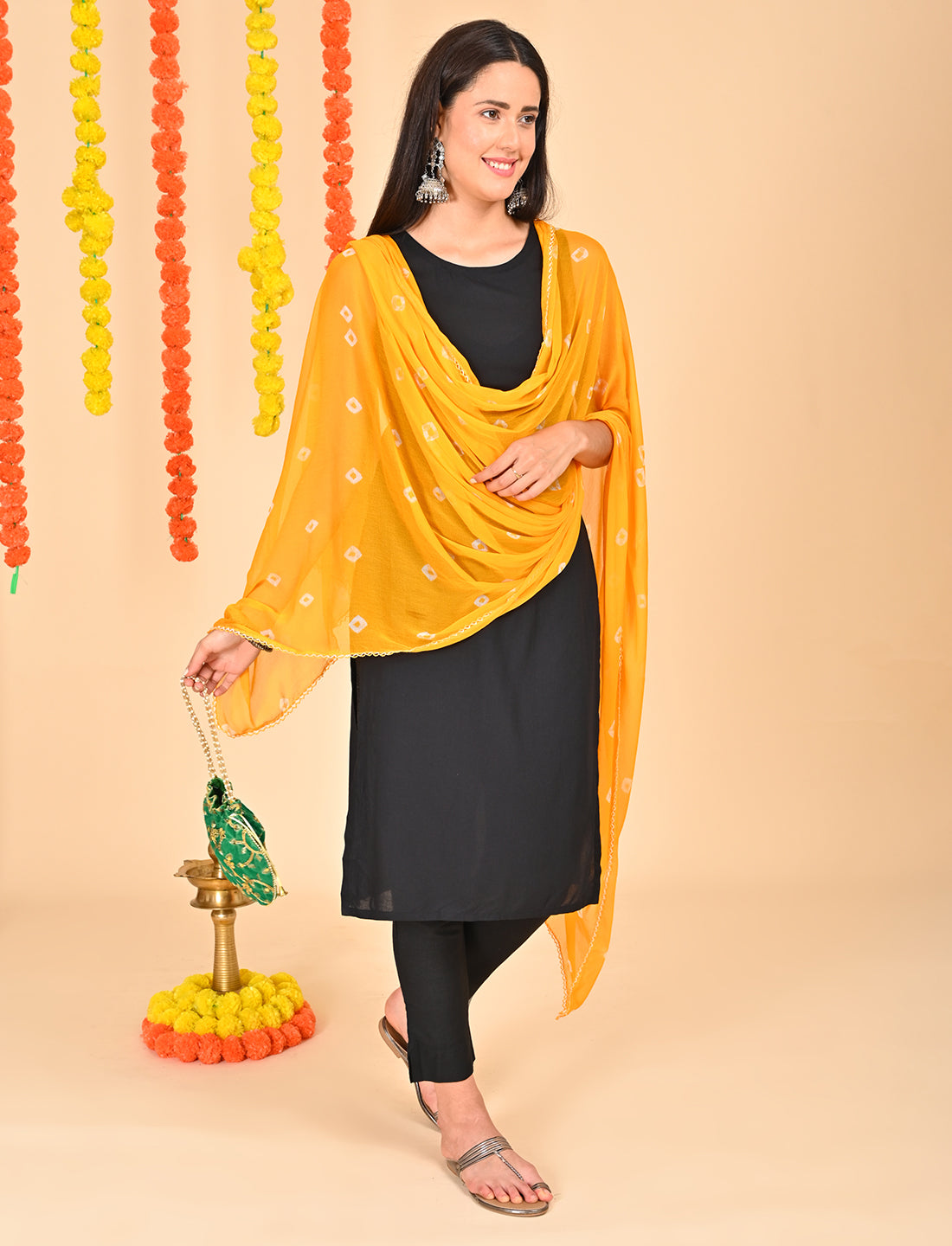 Tie-Dye Bandhej Chiffon Dupatta