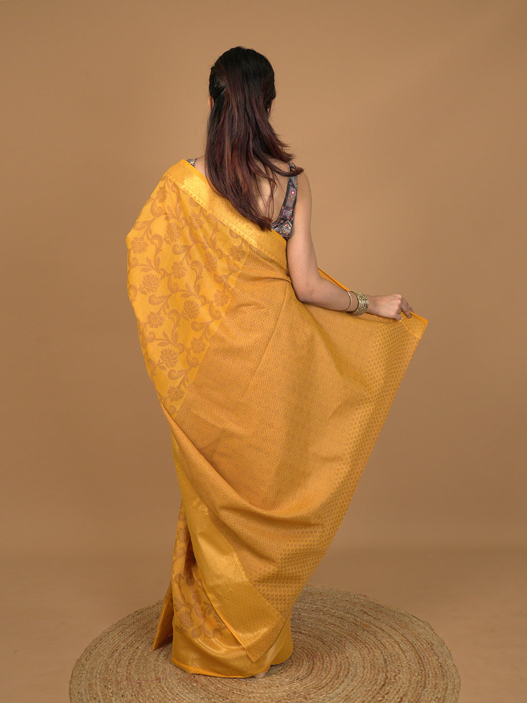 Kota Semi Cotton Geometric Saree