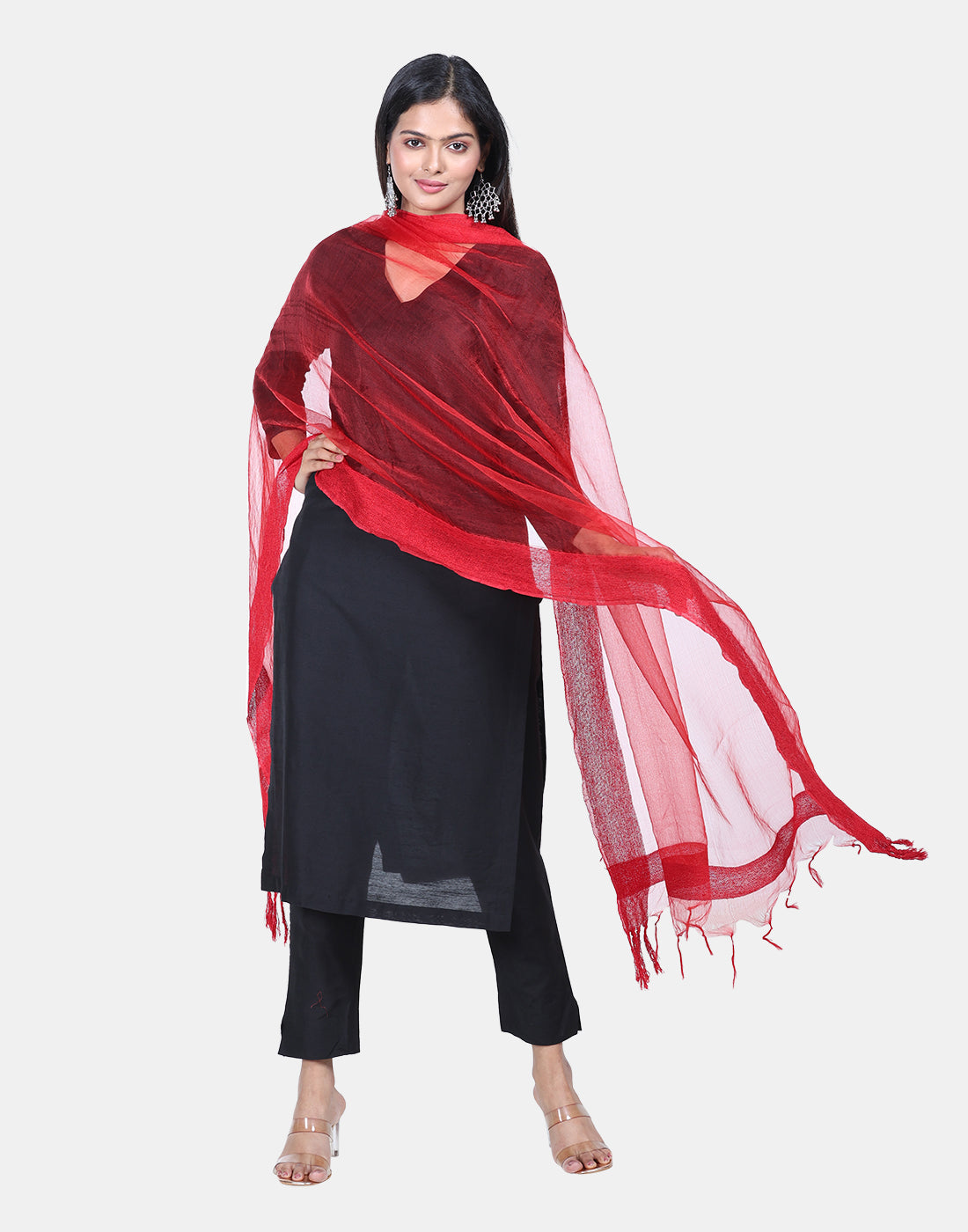 Solid Bhagalpuri Silk Dupatta