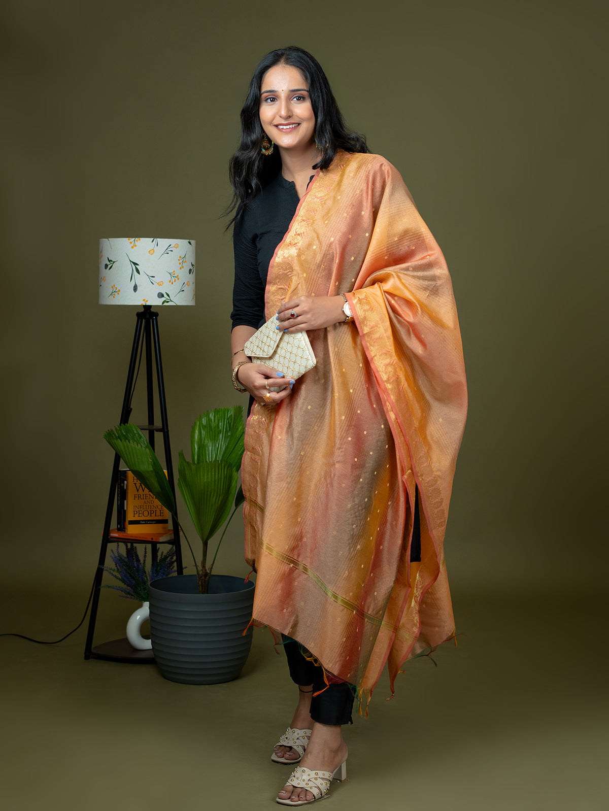 Ethnic Motif Net Dupatta