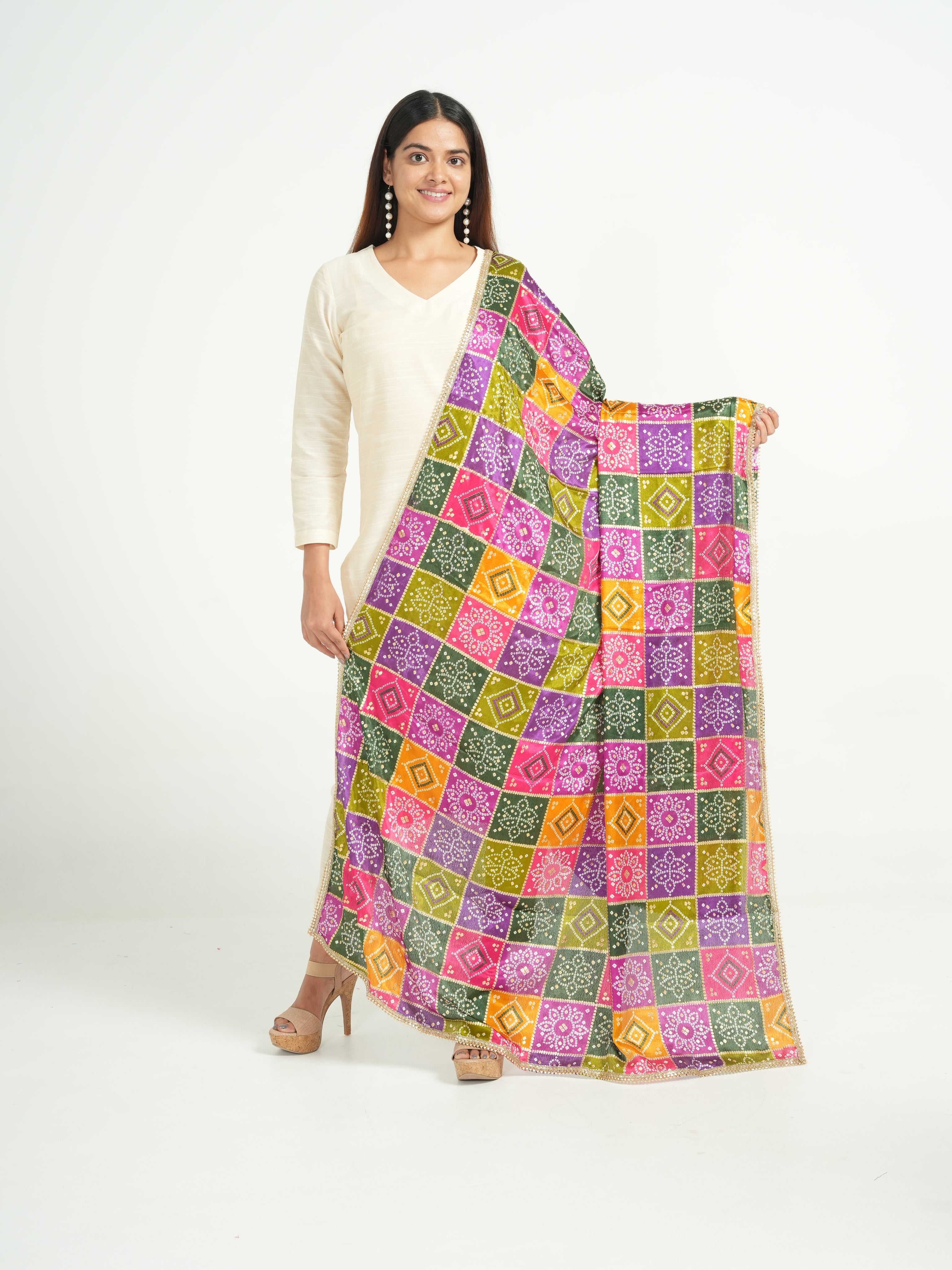Art Silk Bandhini Dupatta