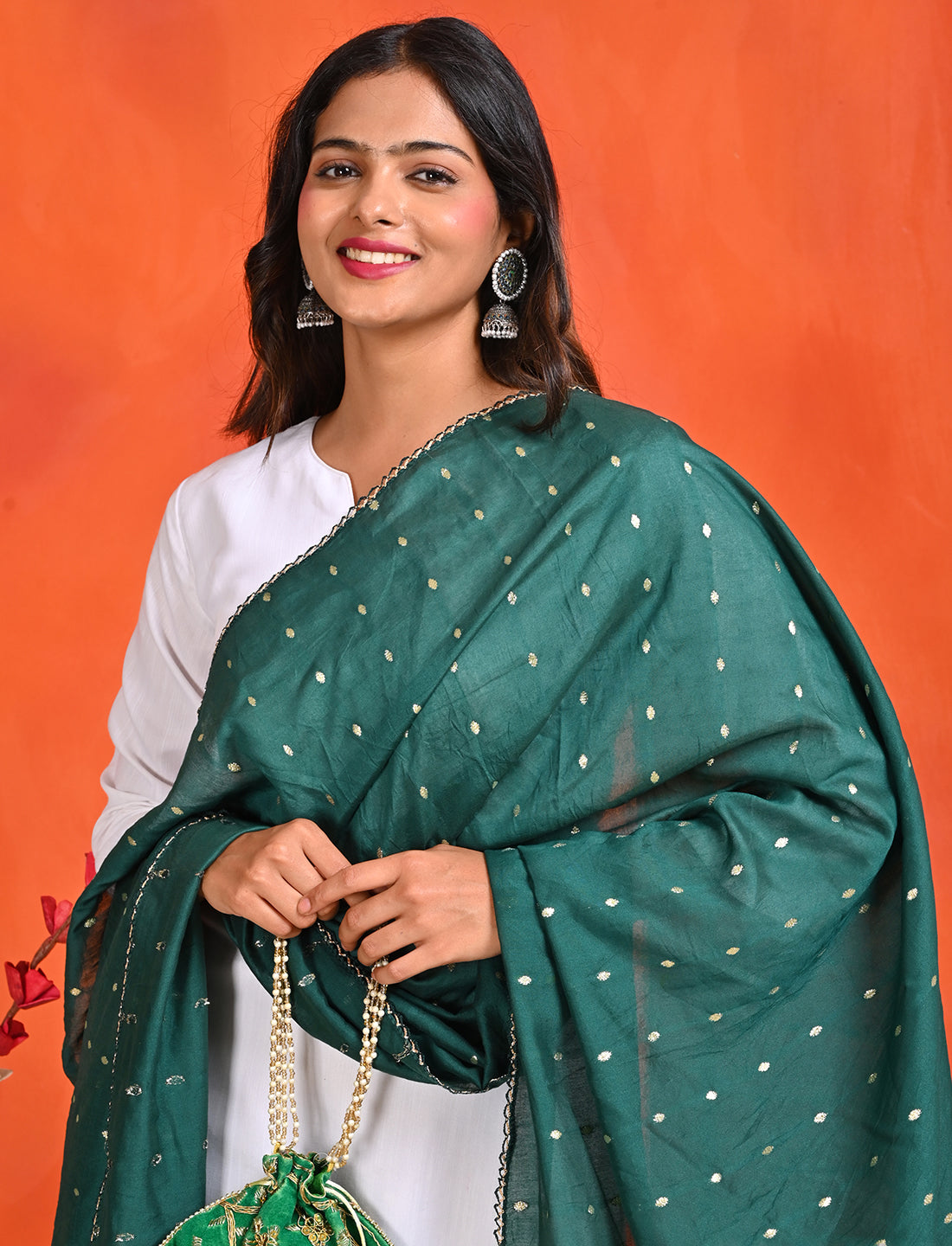 Chanderi Zari weave Dupatta