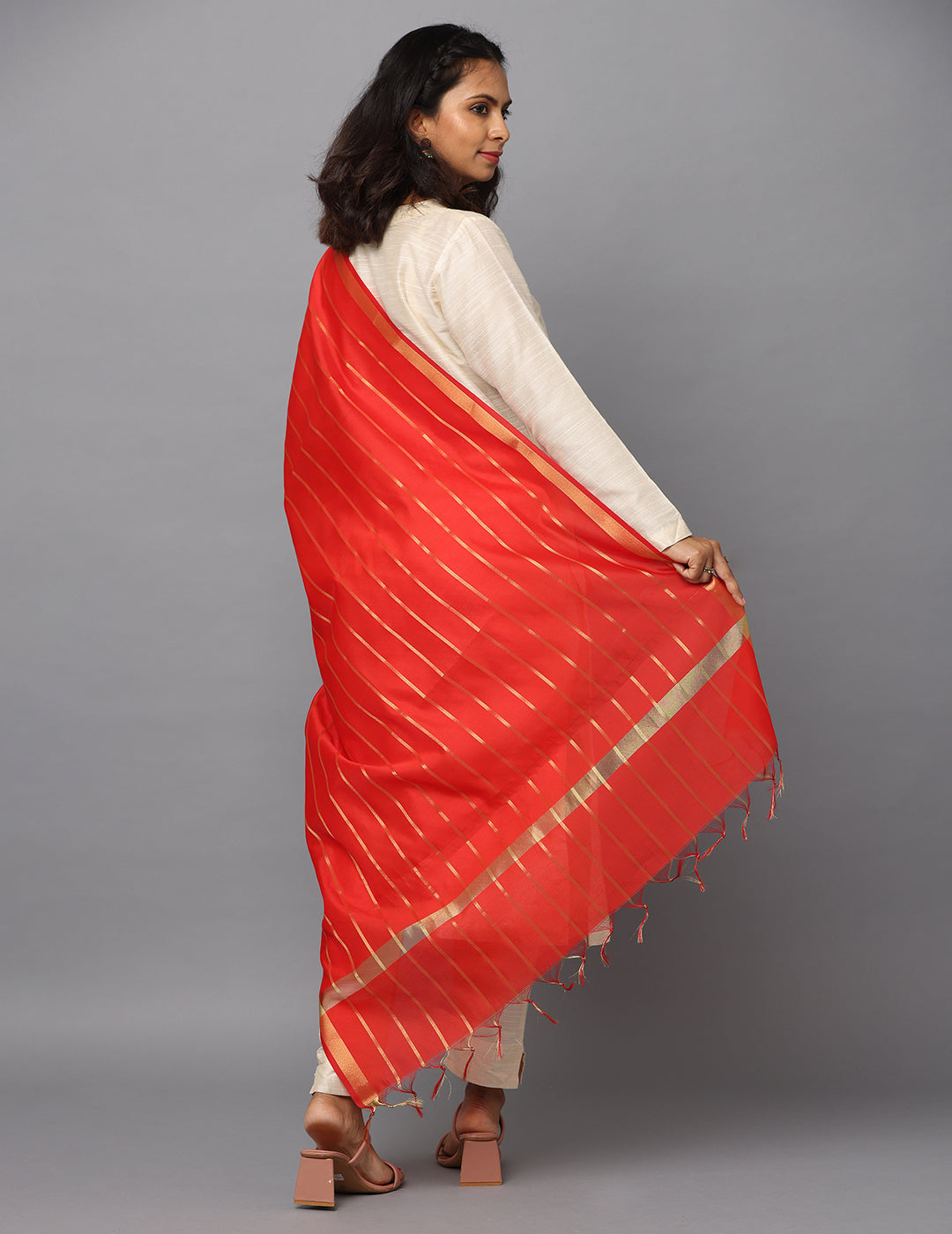Banarasi Silk Stripe Dupatta