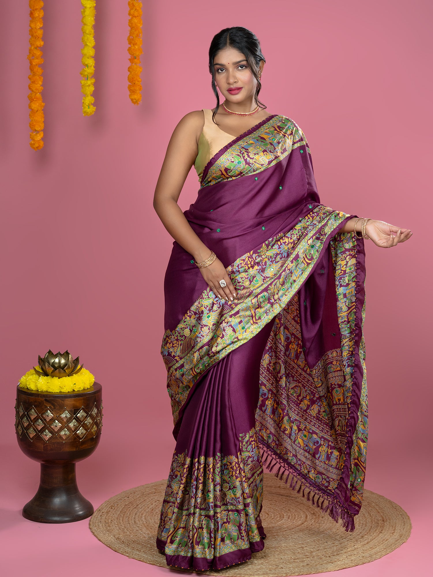 Kutch Print Crepe Saree