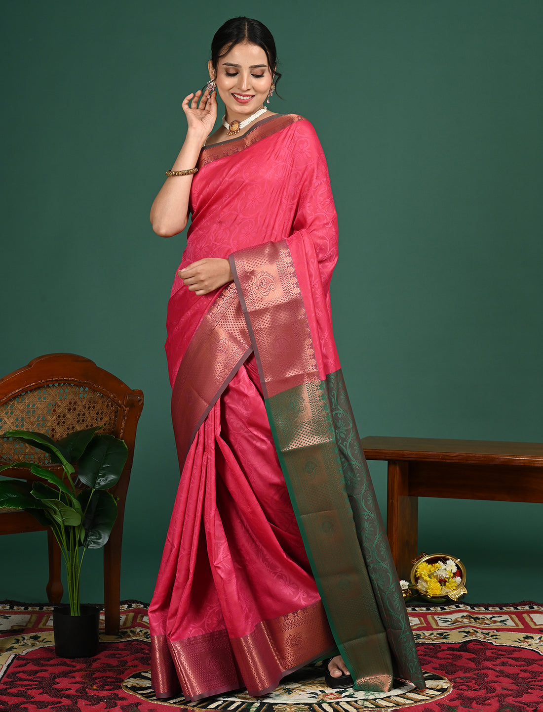 South Art Silk Geometric Saree