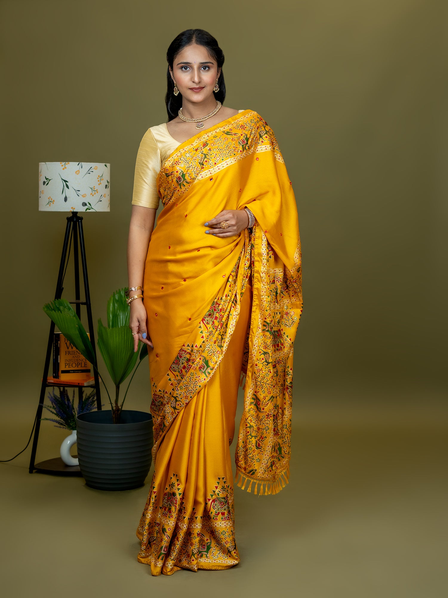 Kutch Print Crepe Saree