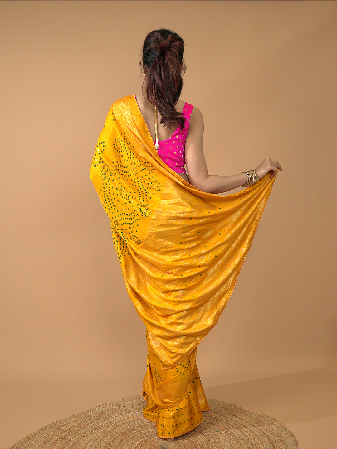 Bandhini Viscose Crepe Saree