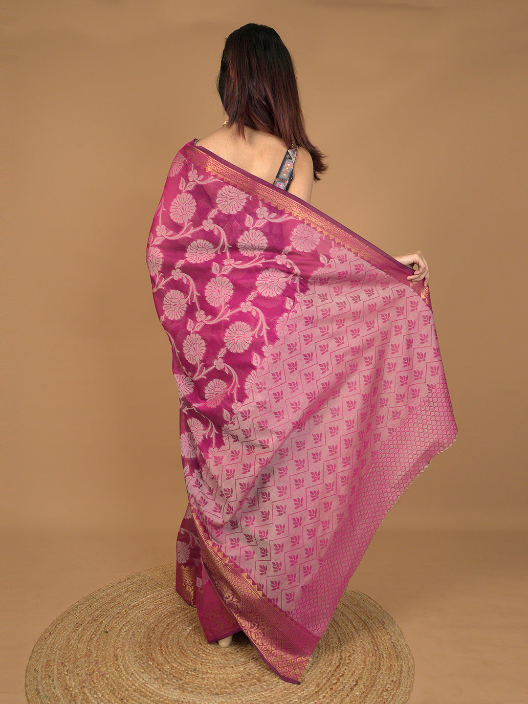 Kota Semi Cotton Geometric Saree