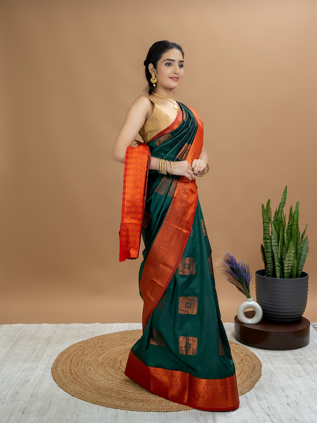 South Silk Brocade Saree