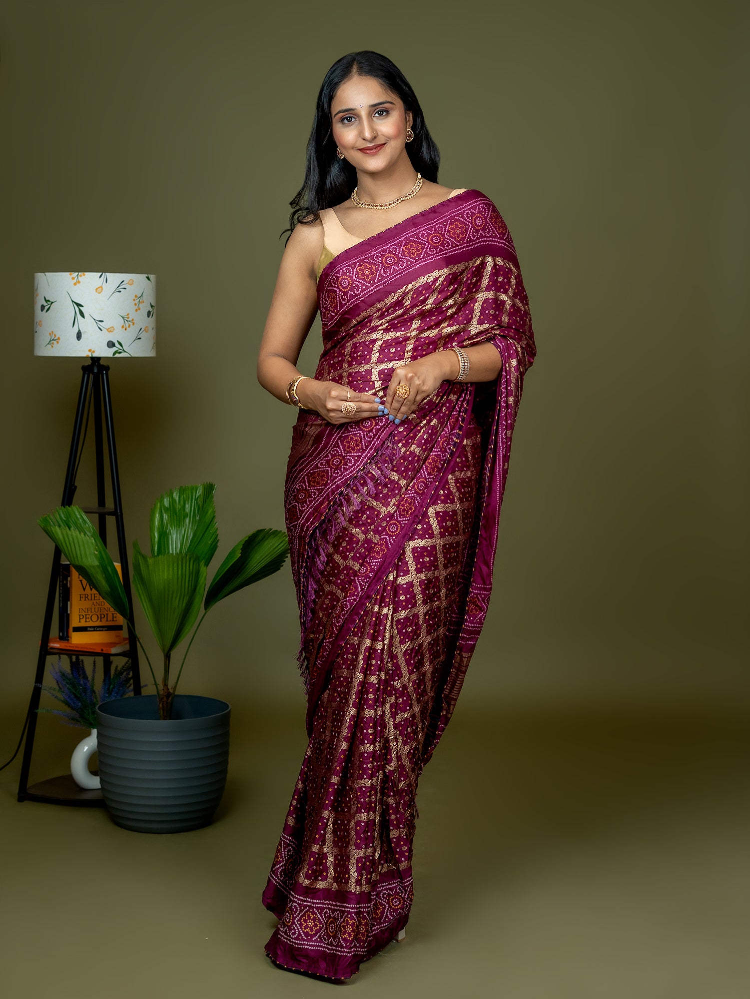 Bandhini Crepe Saree