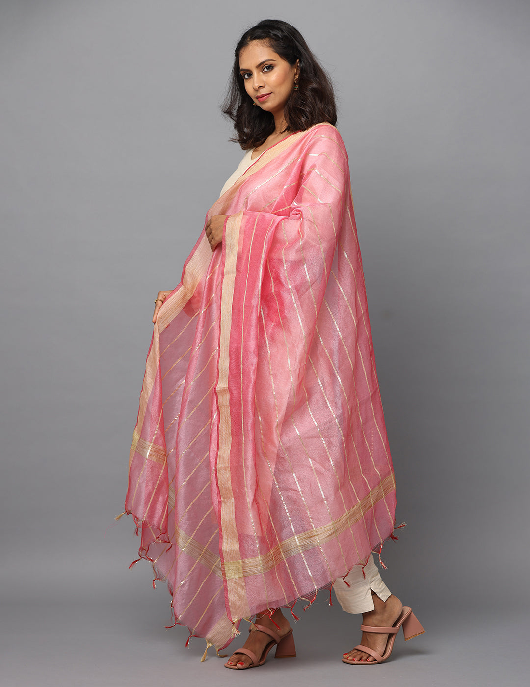 Chanderi Zari weave Dupatta