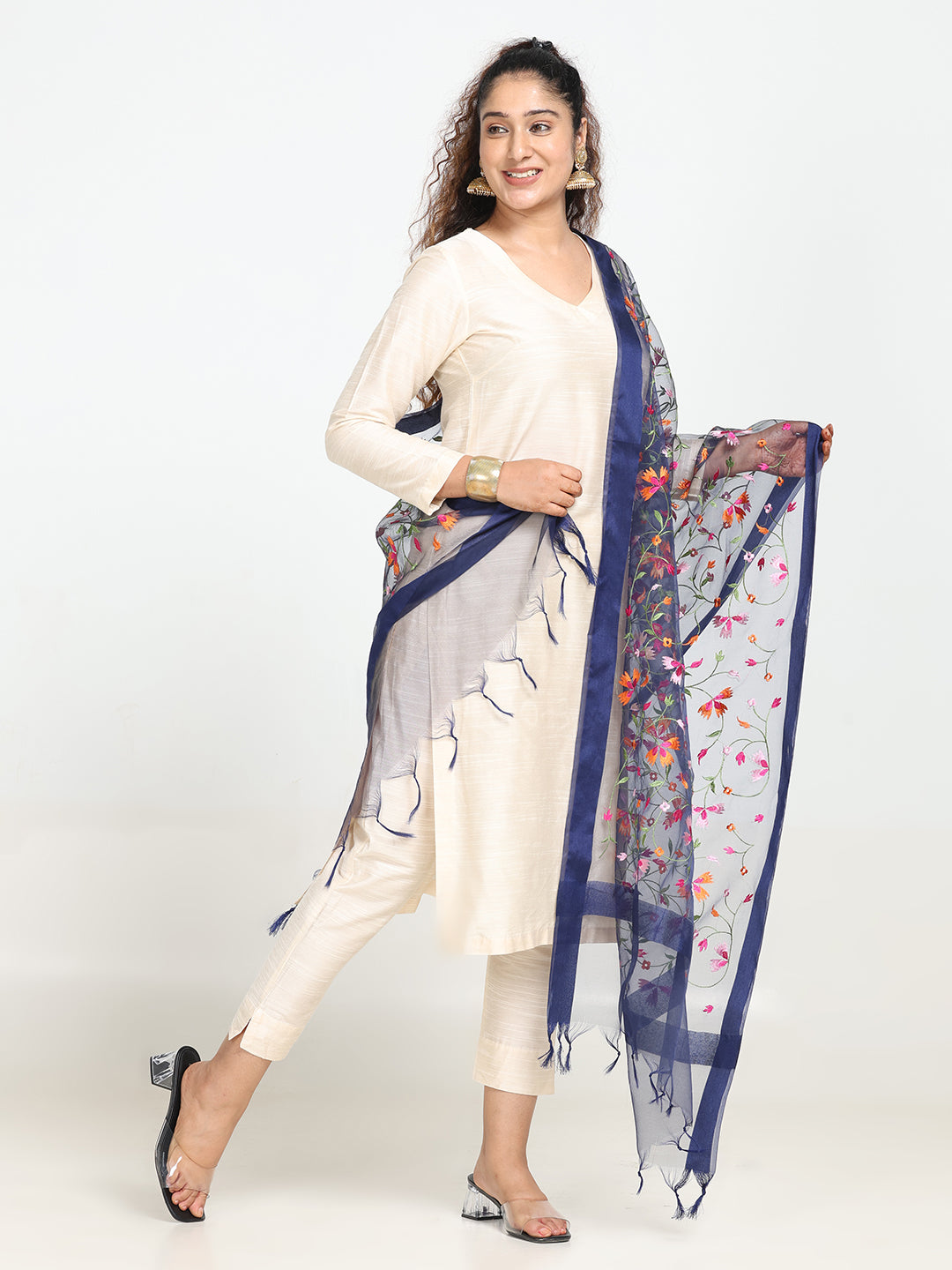 Floral Chiffon Dupatta