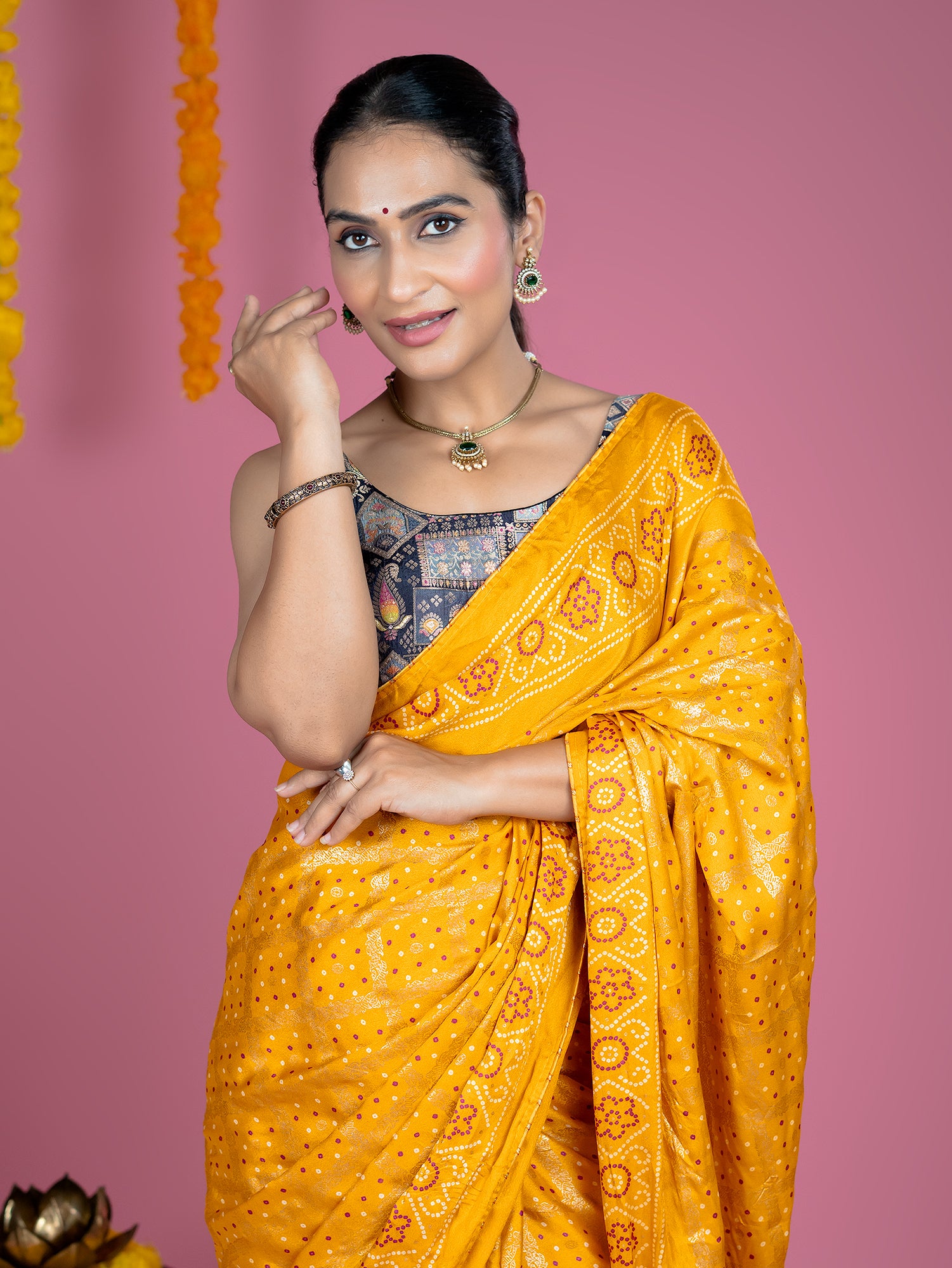 Bandhini Crepe Saree
