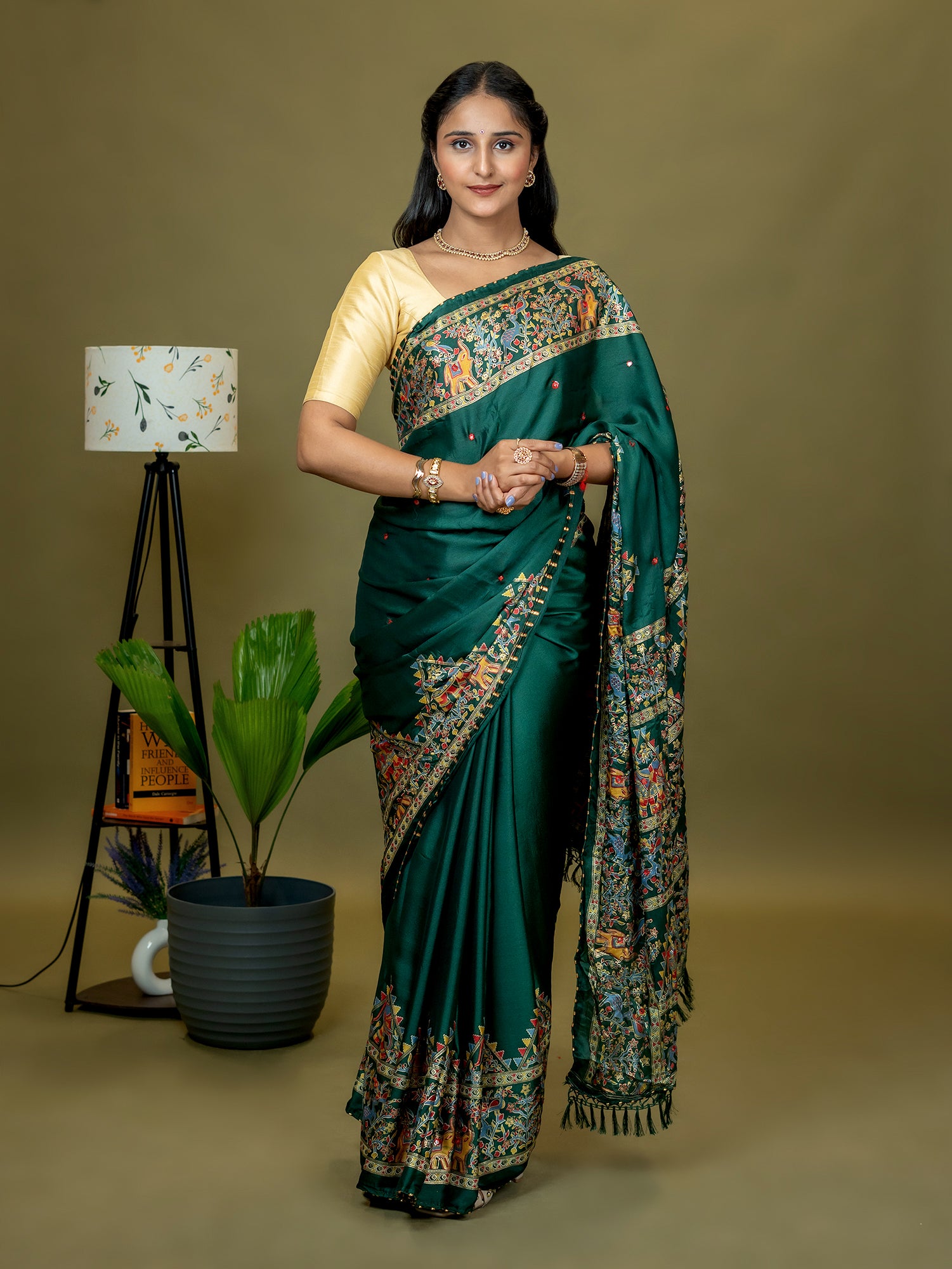 Kutch Print Crepe Saree