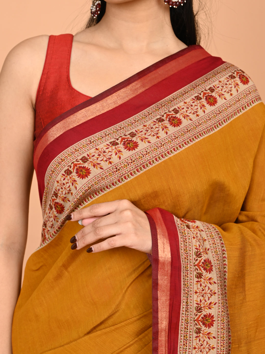 Solid Viscose Cotton Saree